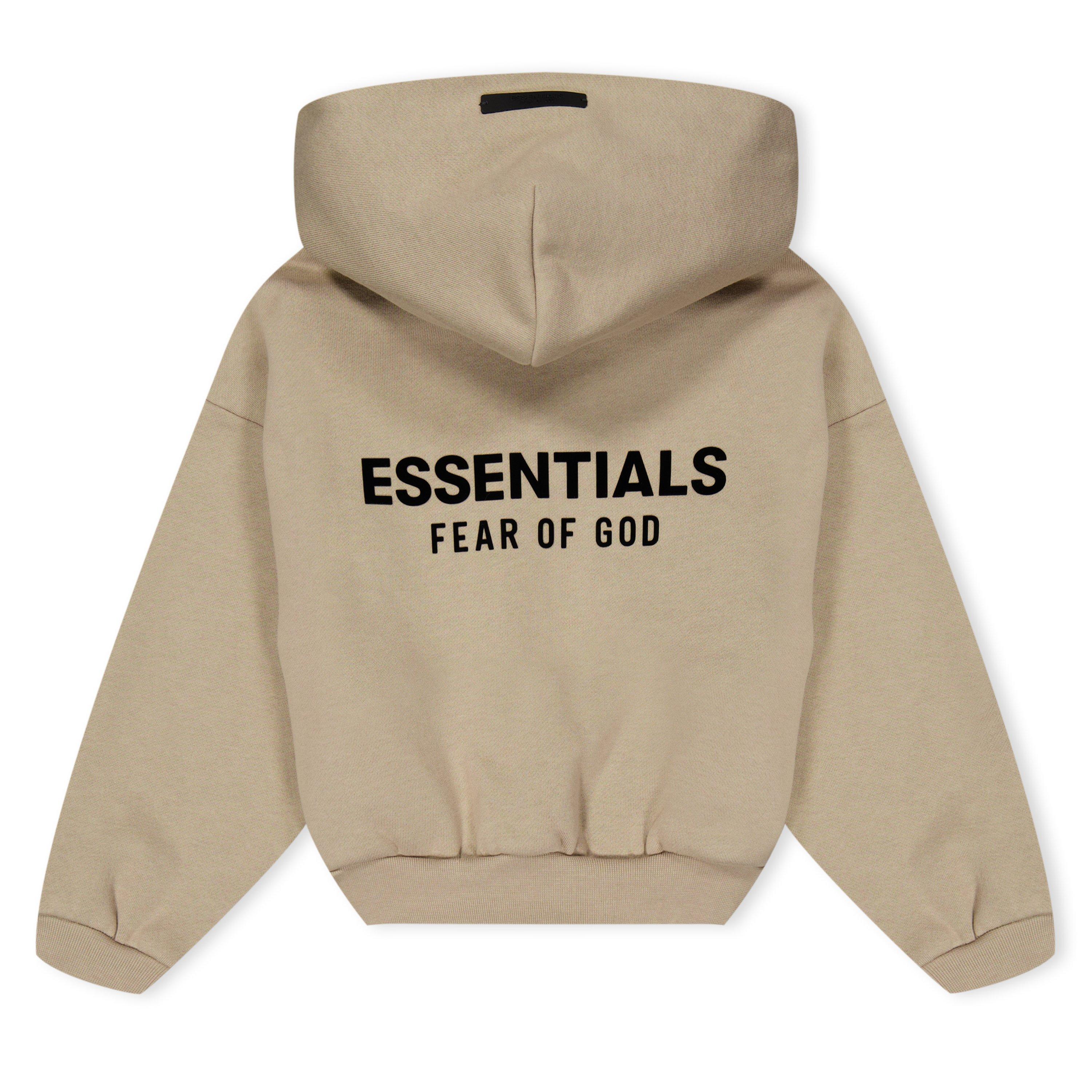 Desert Sand - Fear Of God Essentials - Logo Over The Head Hoodie Juniors - 2