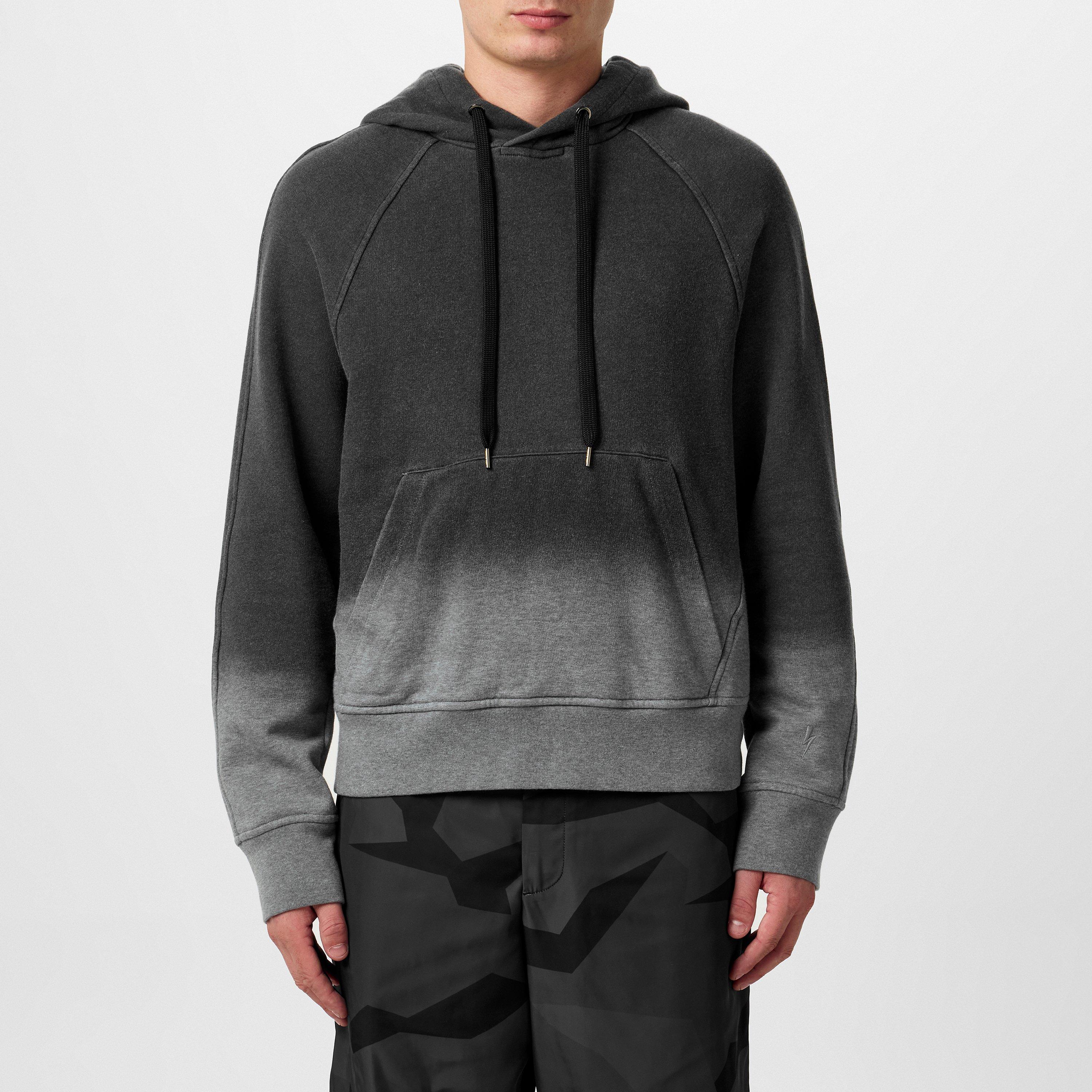 Blk/Smoke 721N - Neil Barrett - Men's Ombre Effect Hoodie - 1