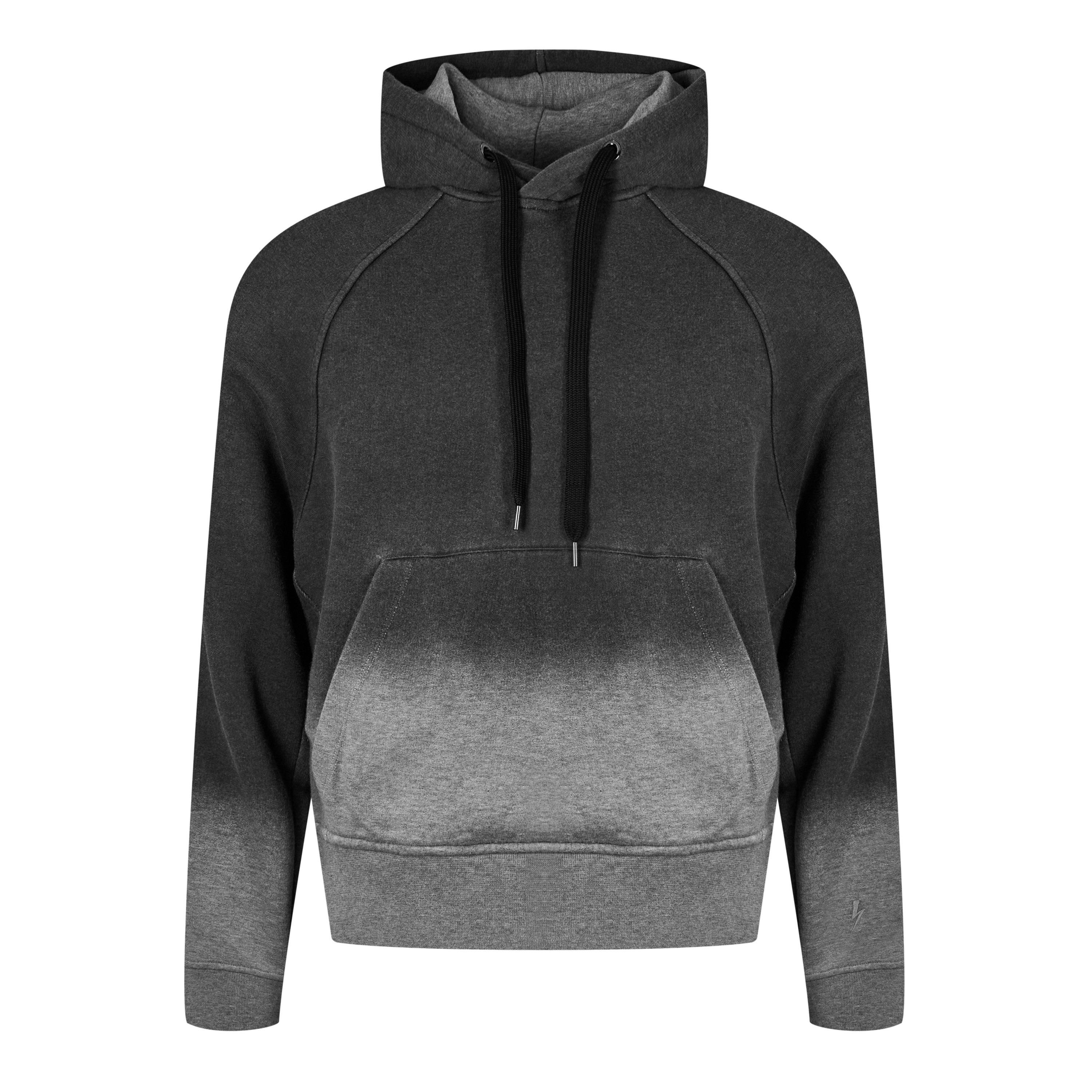 Blk/Smoke 721N - Neil Barrett - Men's Ombre Effect Hoodie - 5