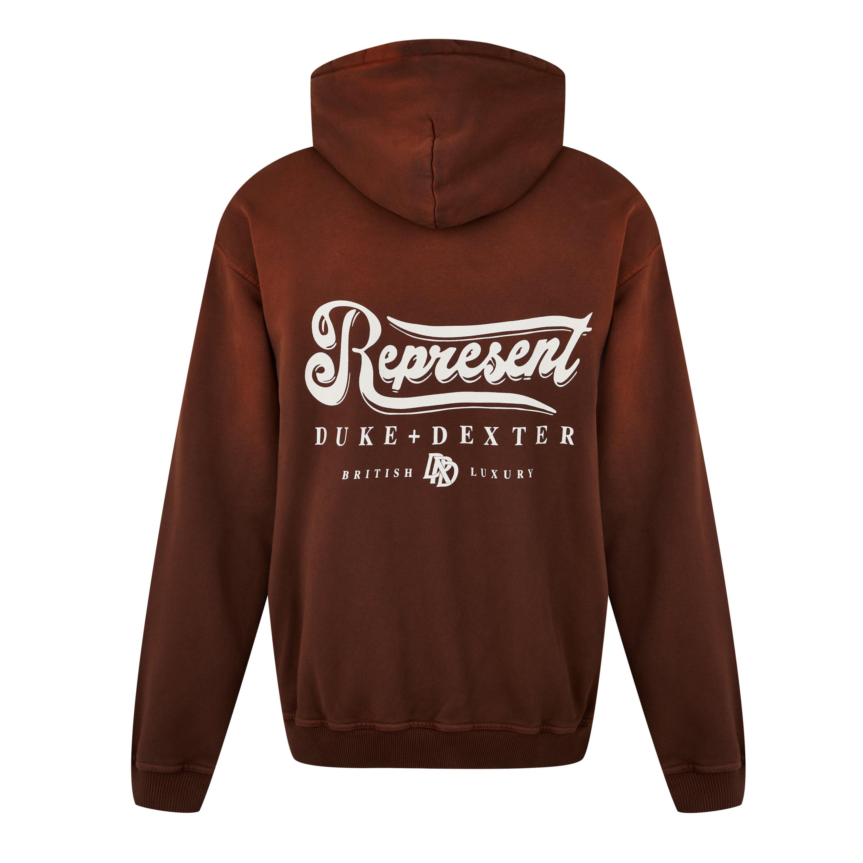 Rust - Represent - Men's x Duke + Dexter Luxury Hoodie, Collaborative Logos - 6