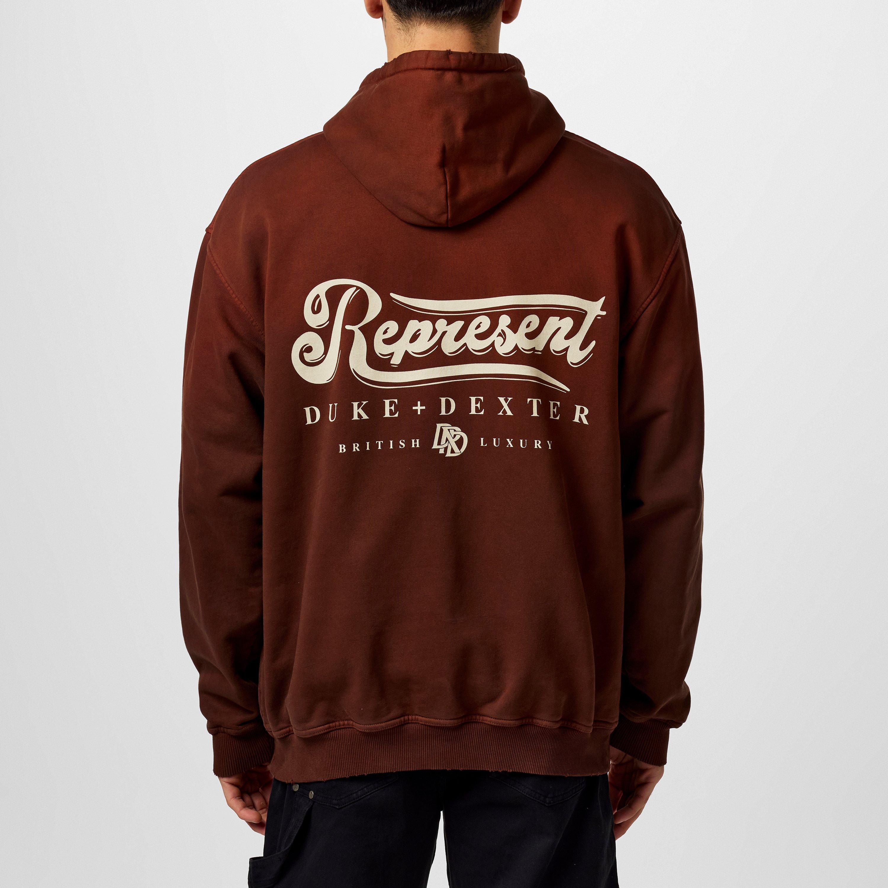 Rust - Represent - Men's x Duke + Dexter Luxury Hoodie, Collaborative Logos - 3