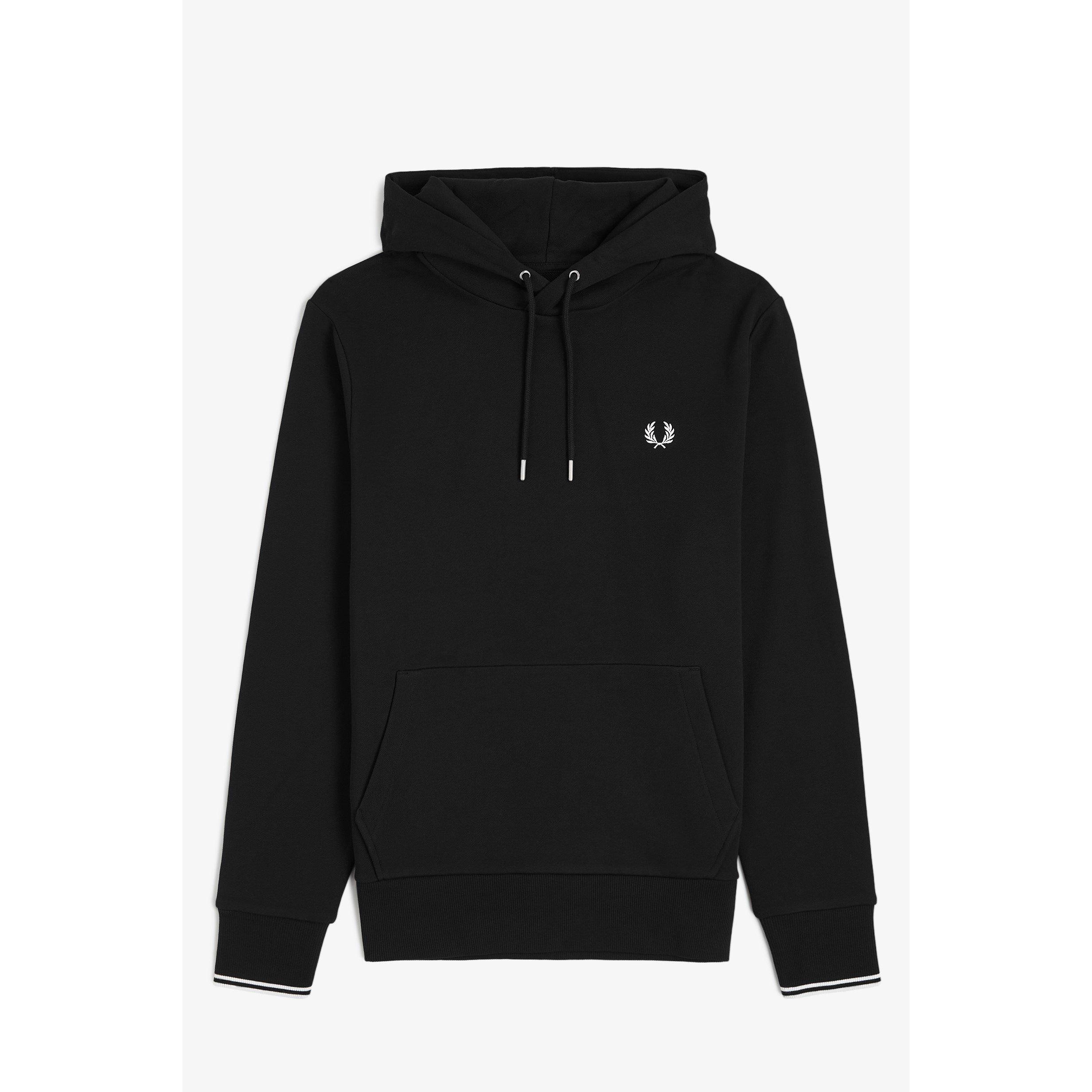 Fred Perry Men's Logo Hoodie - Black 102 - 2XL