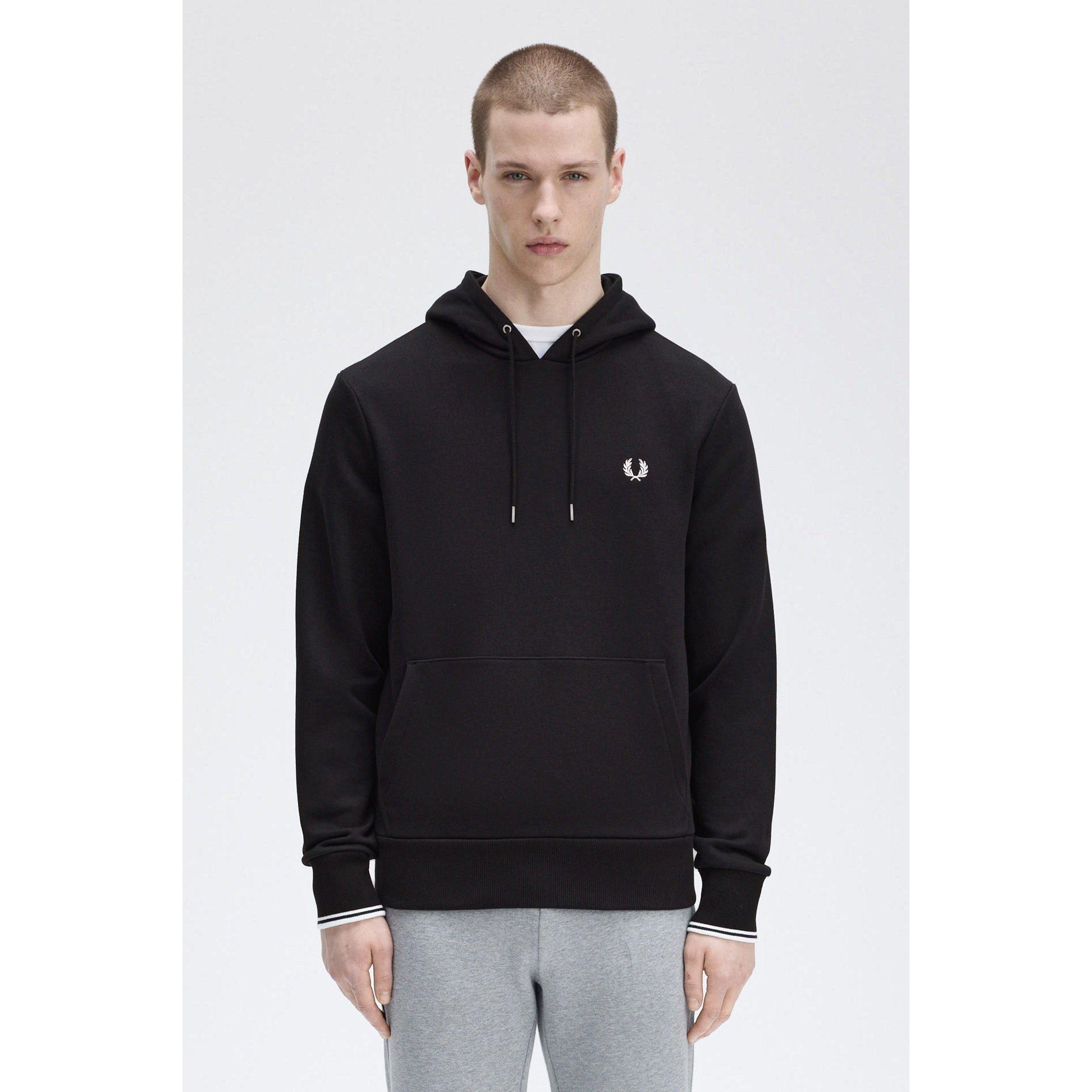 Black 102 - Fred Perry - Men's Logo Hoodie - 3