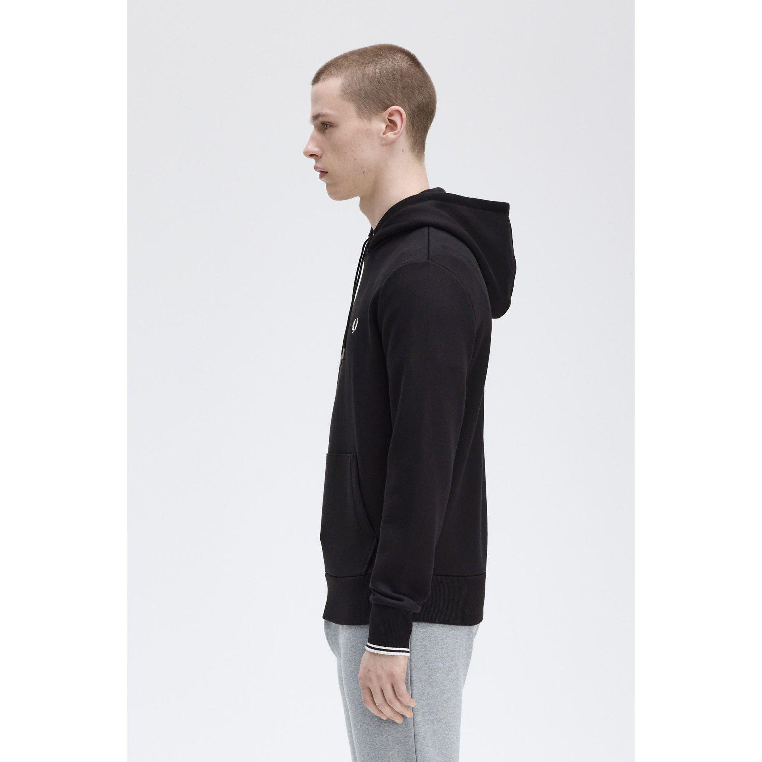Black 102 - Fred Perry - Men's Logo Hoodie - 4