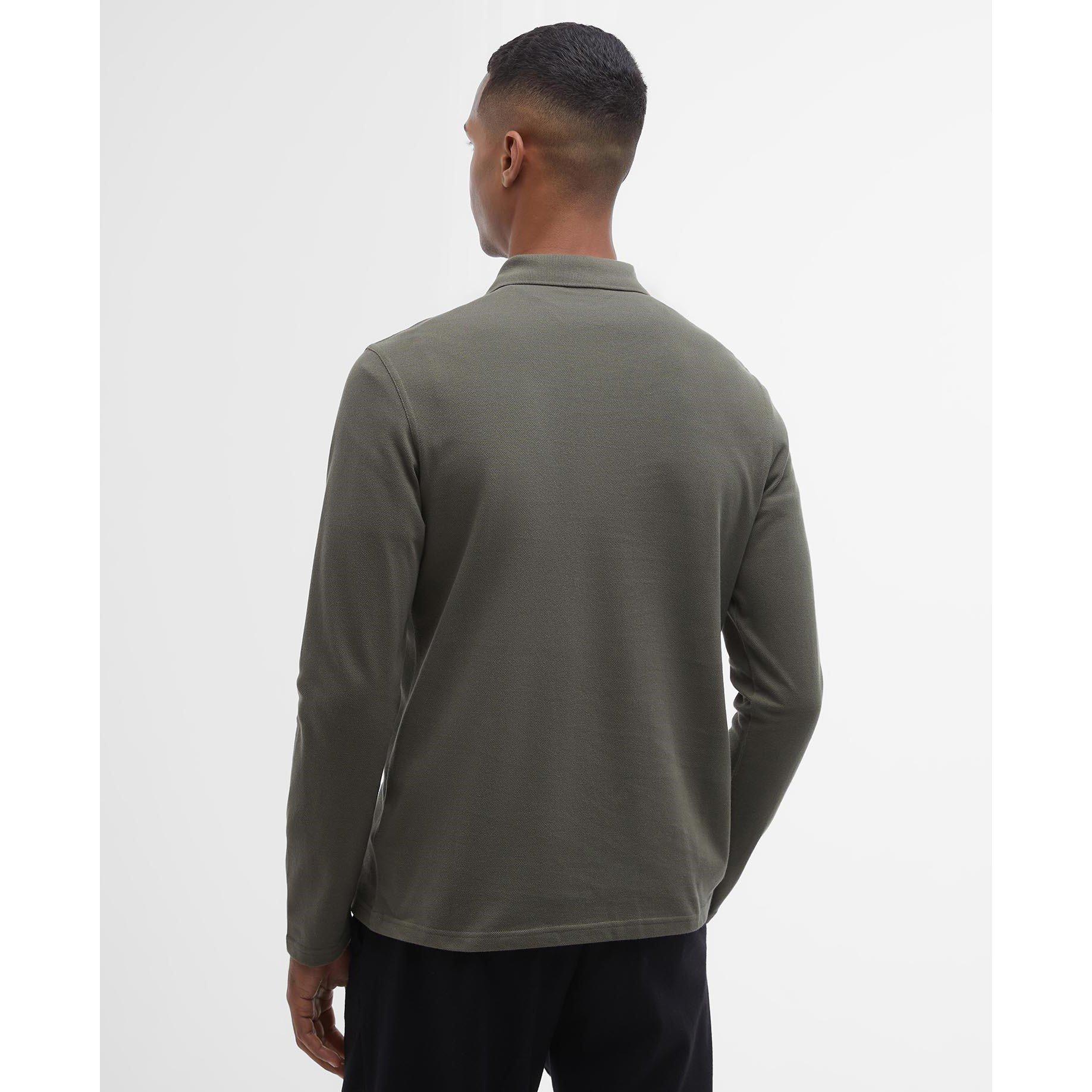 Green GN84 - Barbour International - Marshall Long-Sleeved Polo Shirt - 4