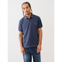 True Religion Big T Embroidered Polo Shirt