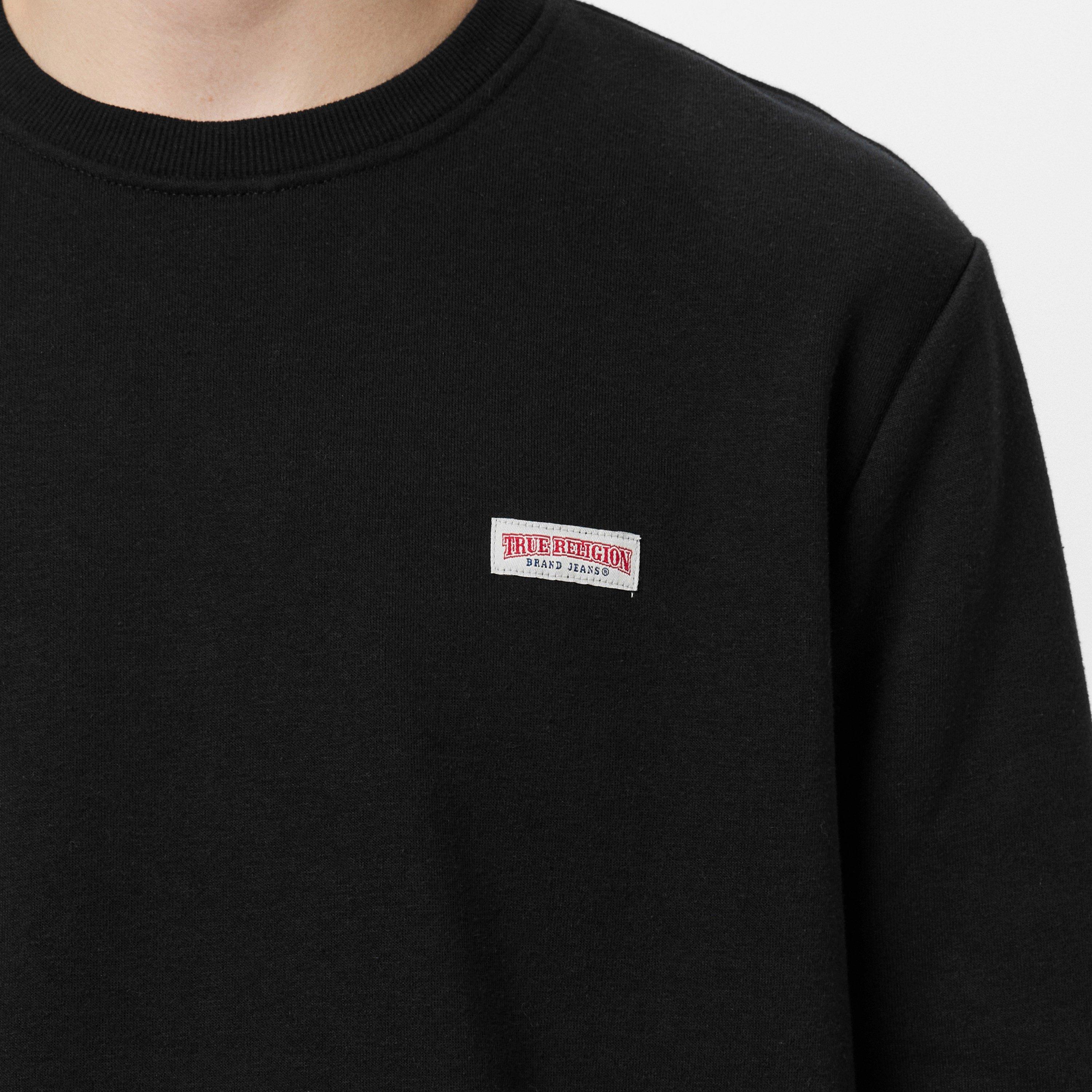 Black - True Religion - Men's Original Logo Crew-neck Sweatshirt - 5