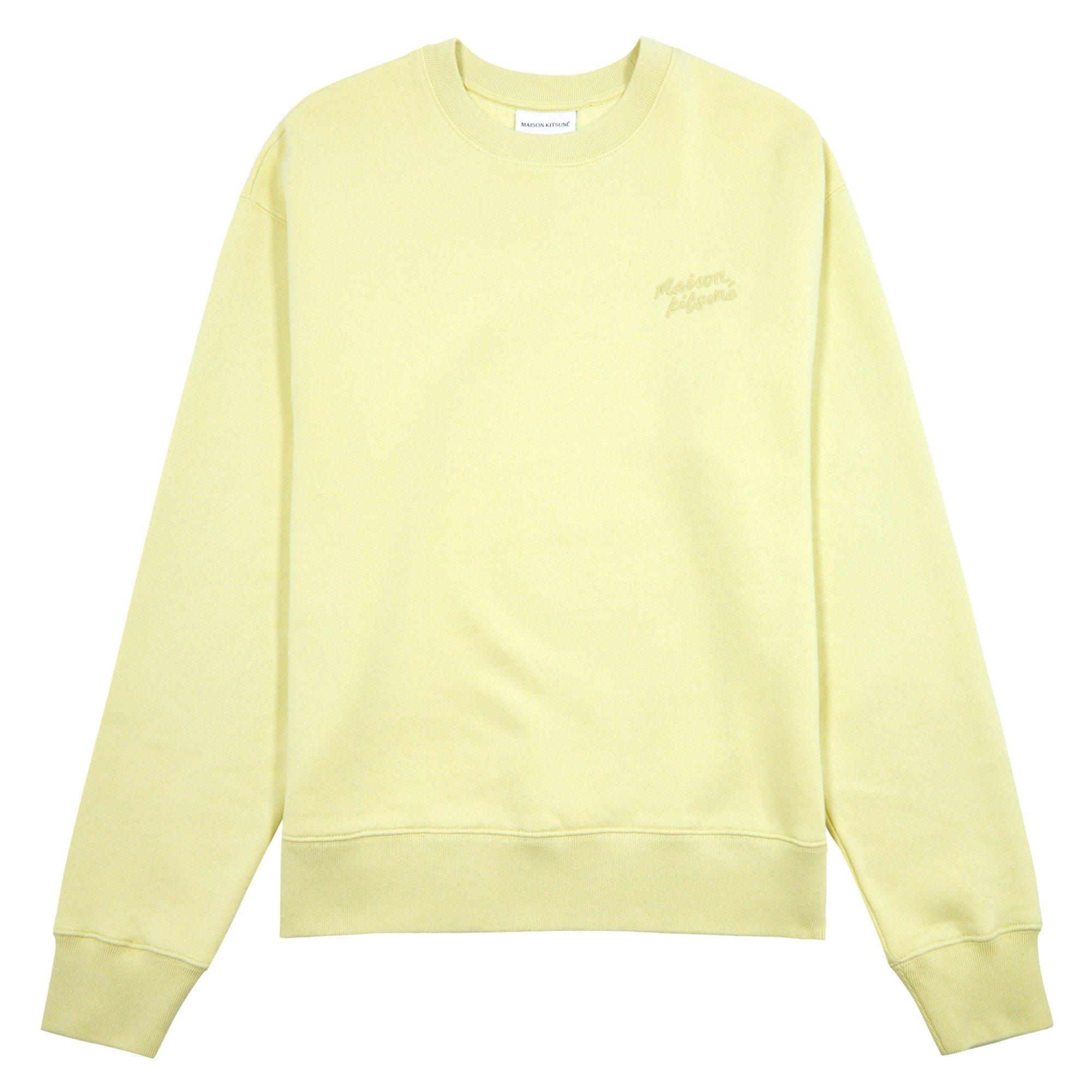 YELLOW - Maison Kitsune - MK HANDWRITING SWEATSHIRT - 1