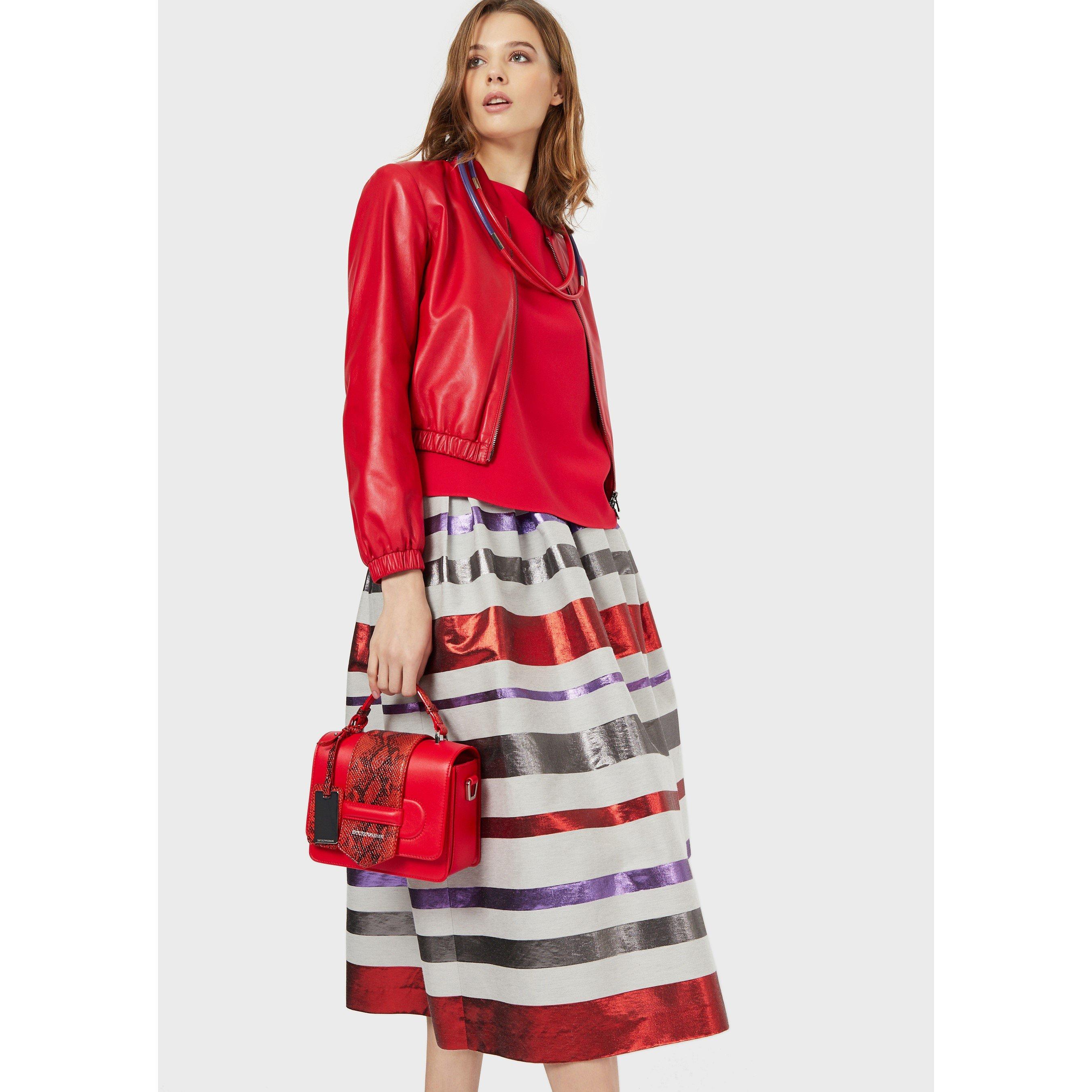 Coral Red - Emporio Armani - Women's Relaxed Long-Sleeve Blouse - 2