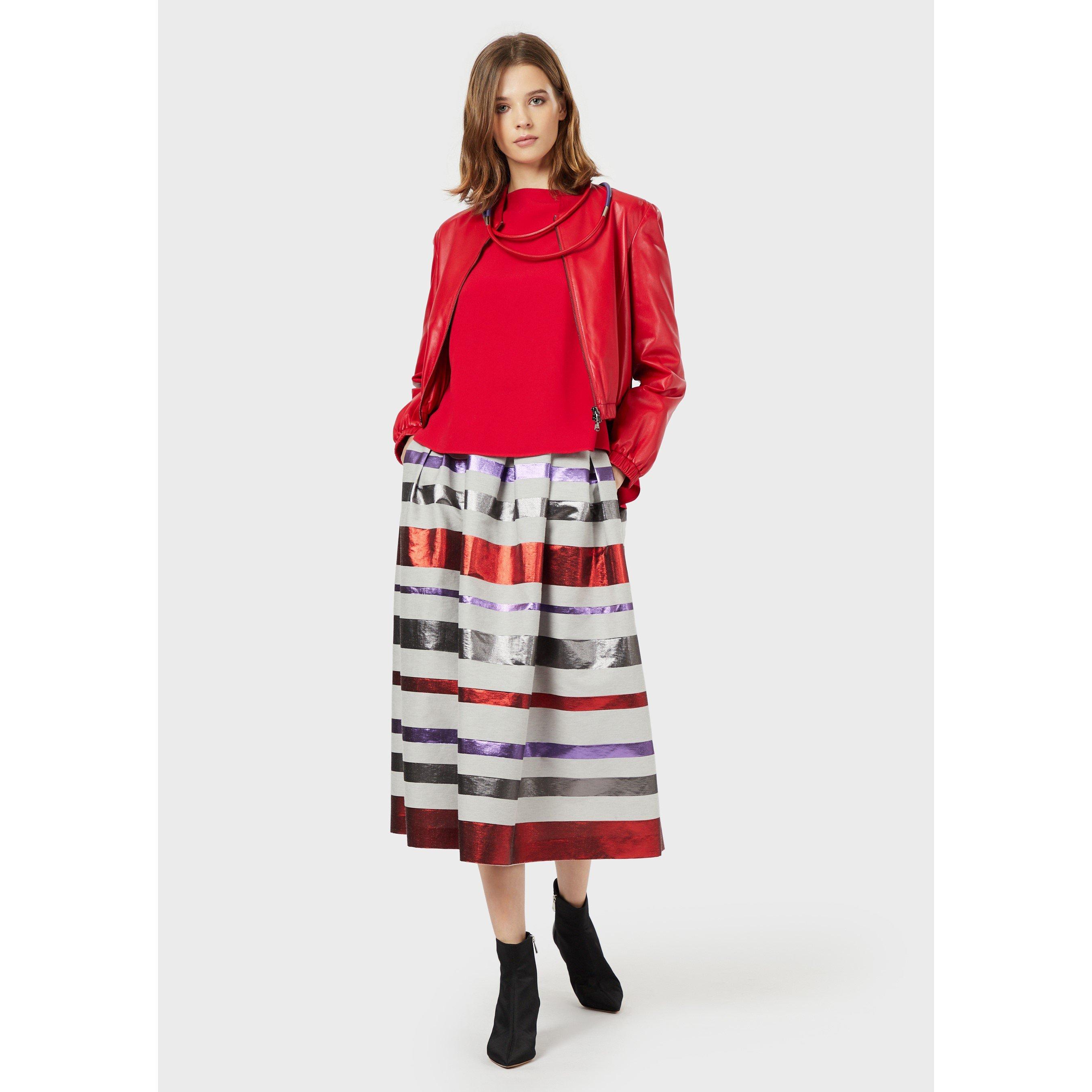 Coral Red - Emporio Armani - Women's Relaxed Long-Sleeve Blouse - 4