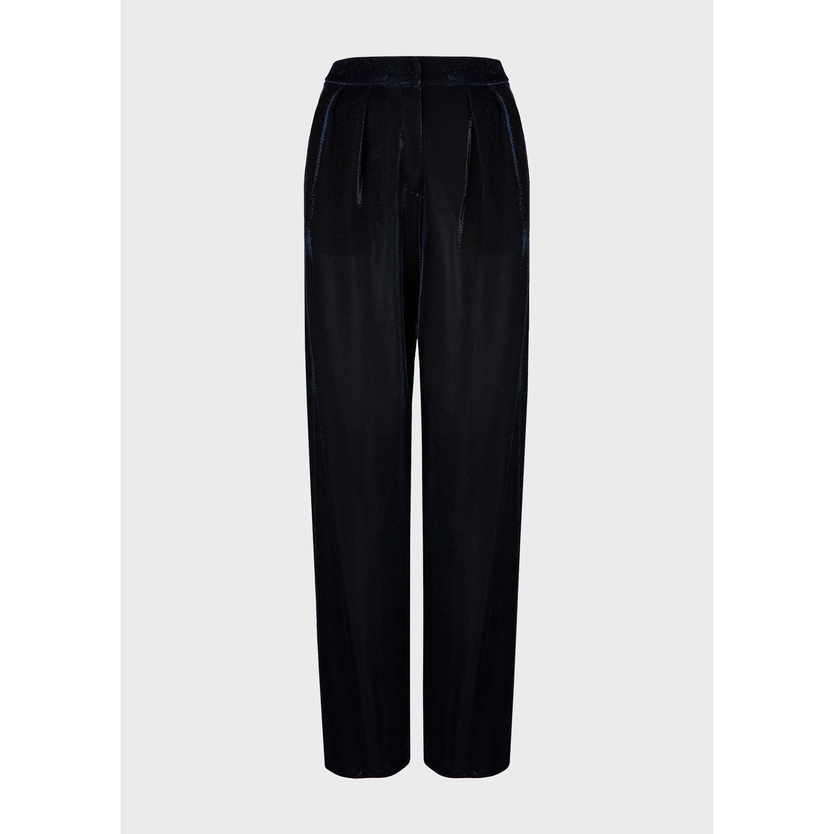 Navy Blue - Emporio Armani - Women's Straight Leg Trousers - 6