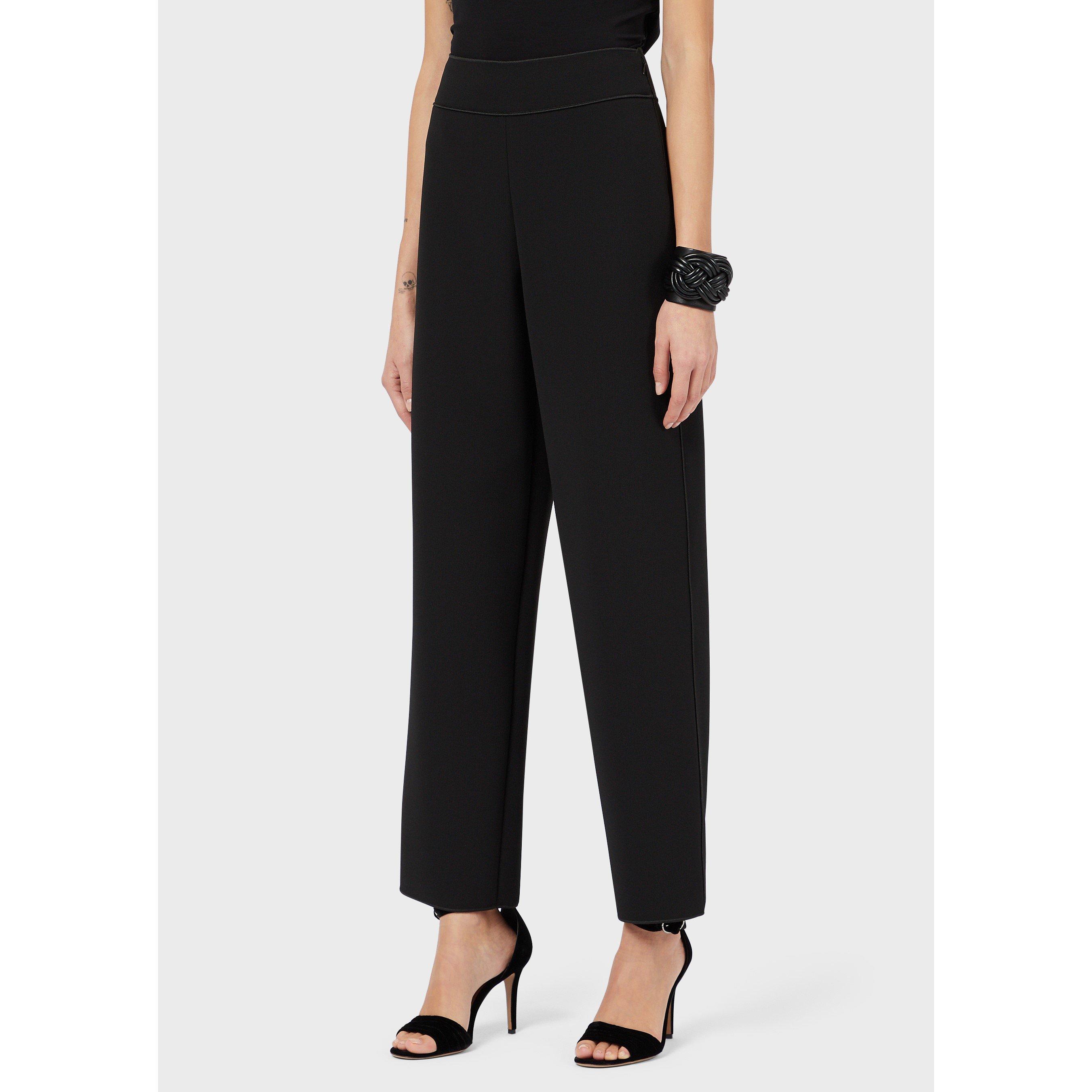 Black - Emporio Armani - Women's Straight Leg Trousers - 1