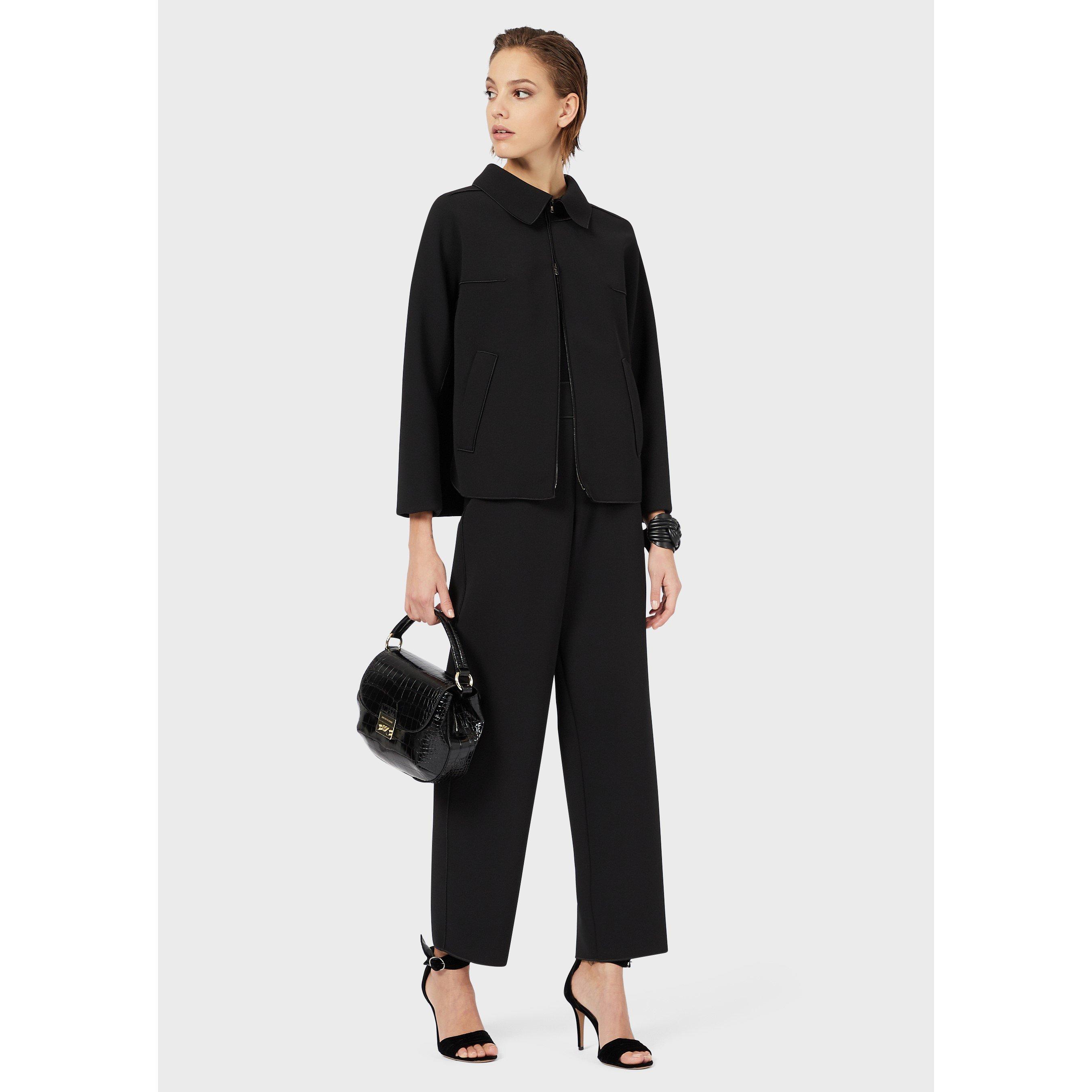 Black - Emporio Armani - Women's Straight Leg Trousers - 3
