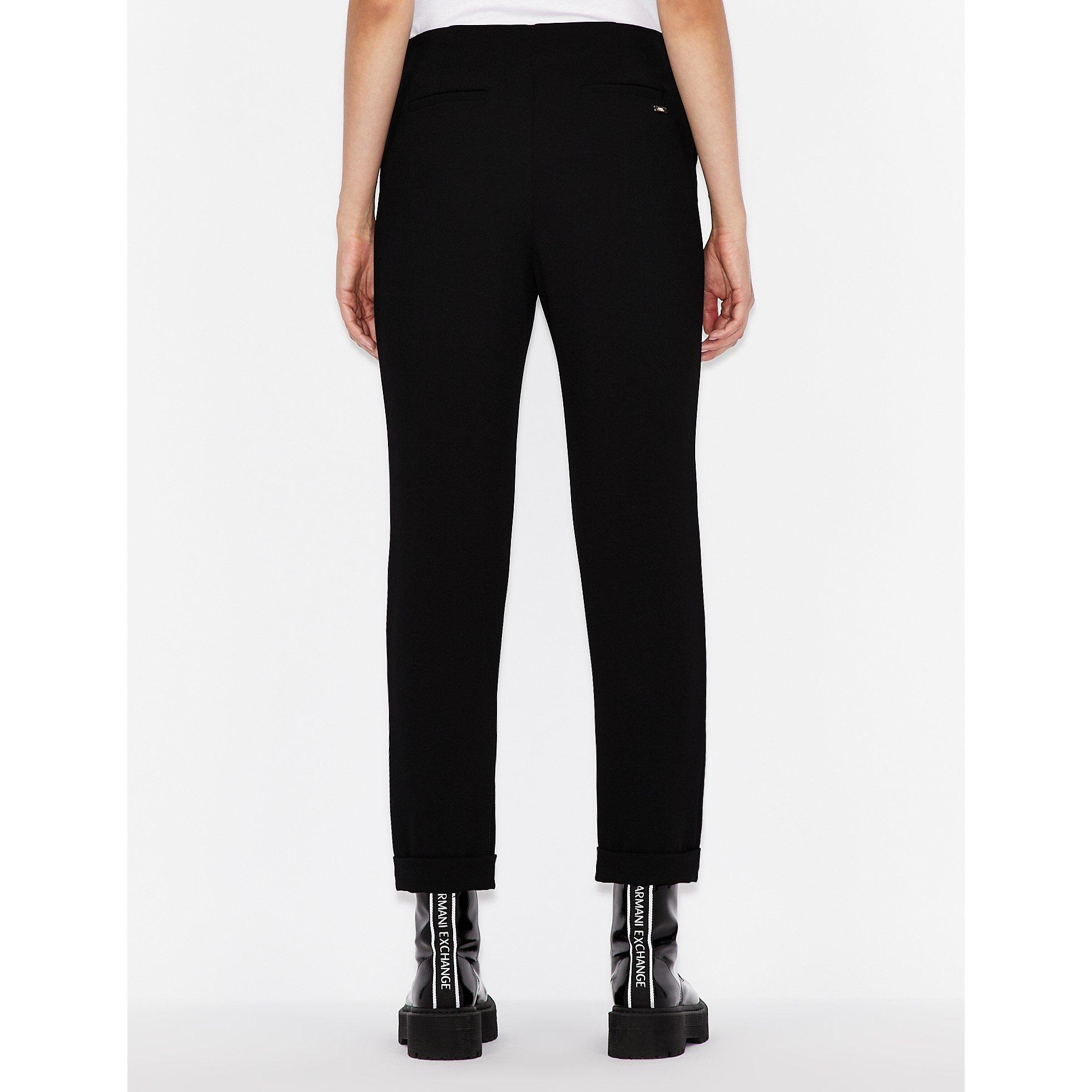 Black - Armani Exchange - Women's AX Classic Straight Leg Trouser - 2