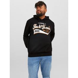 Jack and Jones Logo Hoodie Mens Plus Size