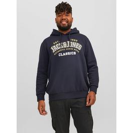 Jack and Jones Jack Logo Hoodie Mens Plus Size