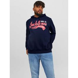 Jack and Jones Logo Hoodie Mens Plus Size