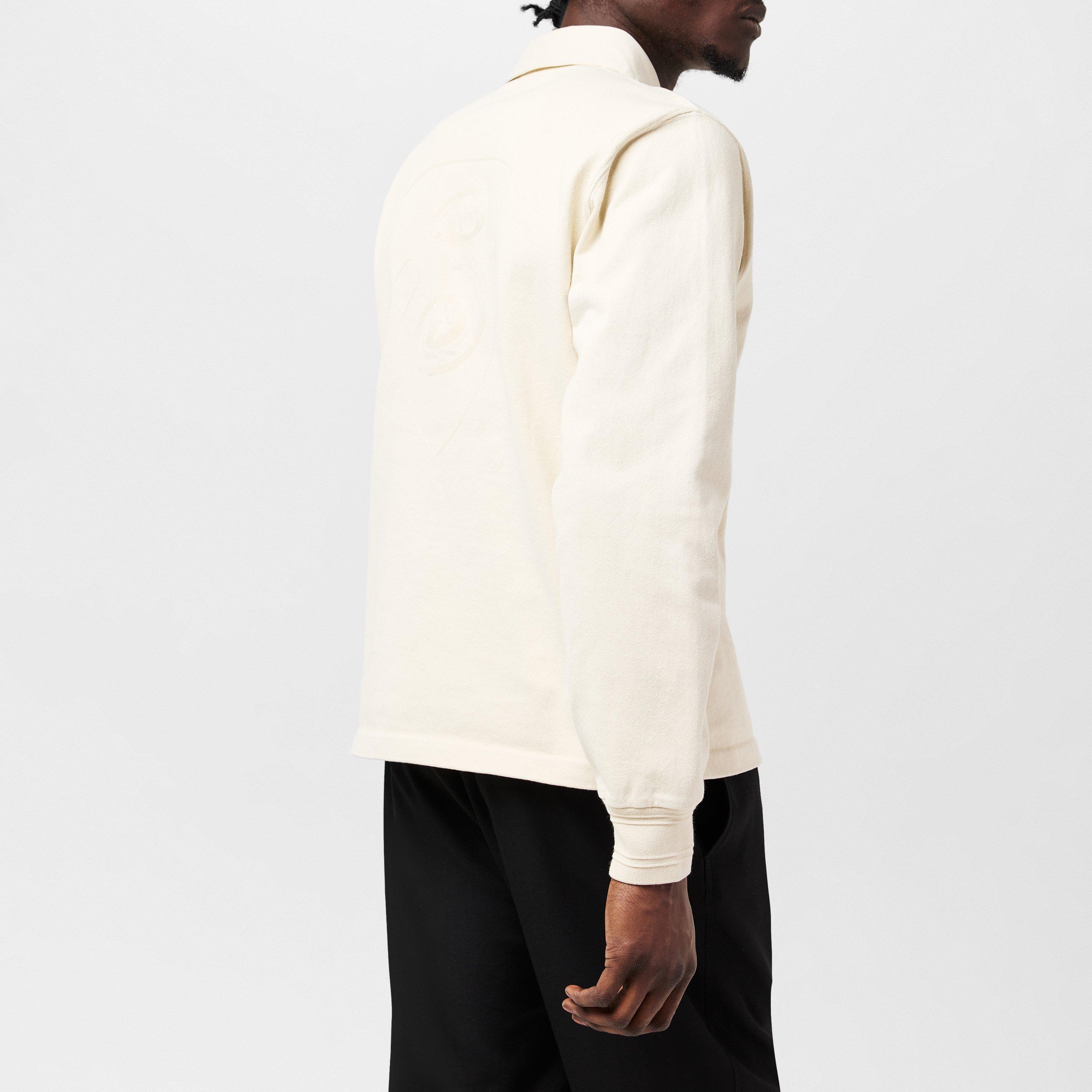 White - Burberry - Long Sleeve Polo Shirt - 3