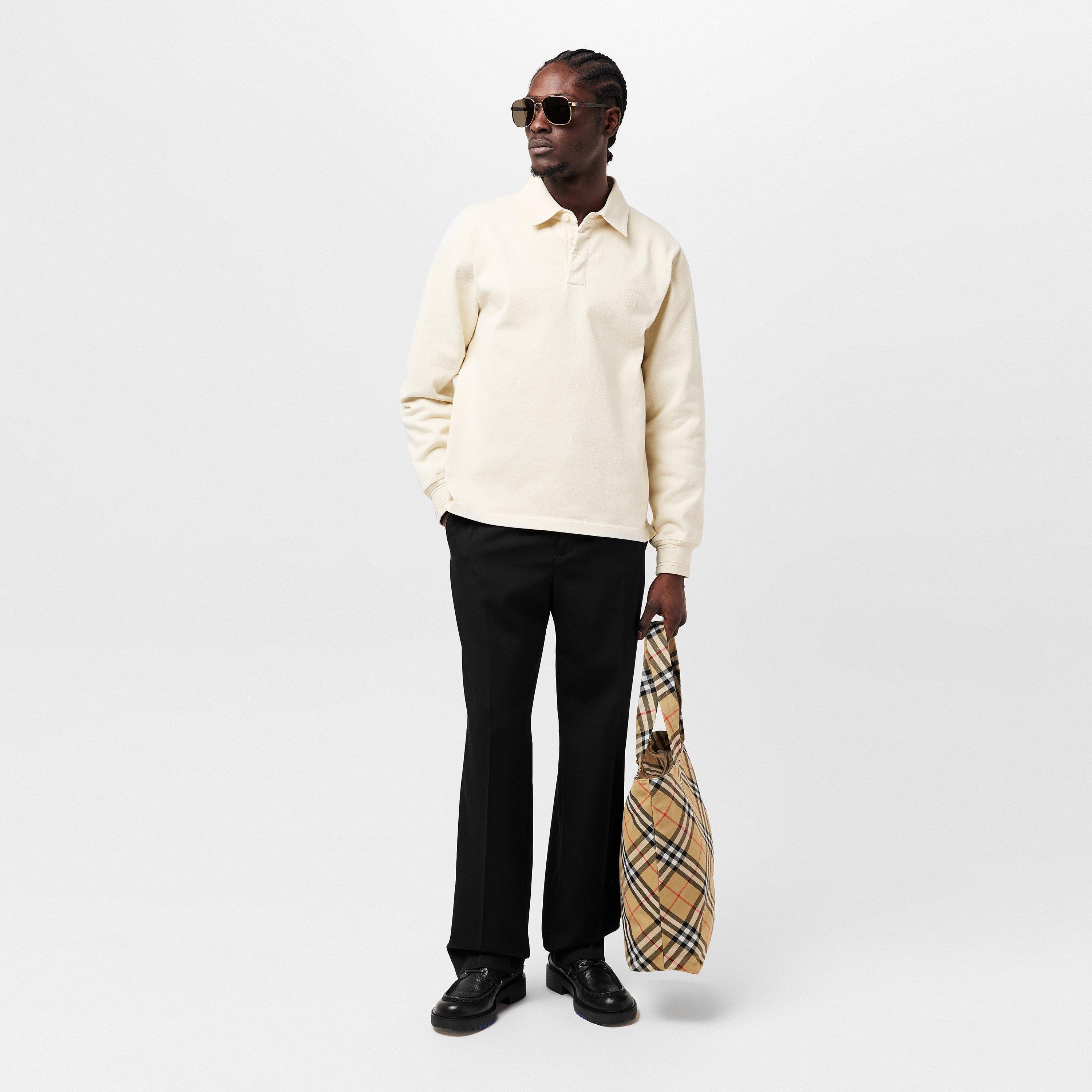 White - Burberry - Long Sleeve Polo Shirt - 6