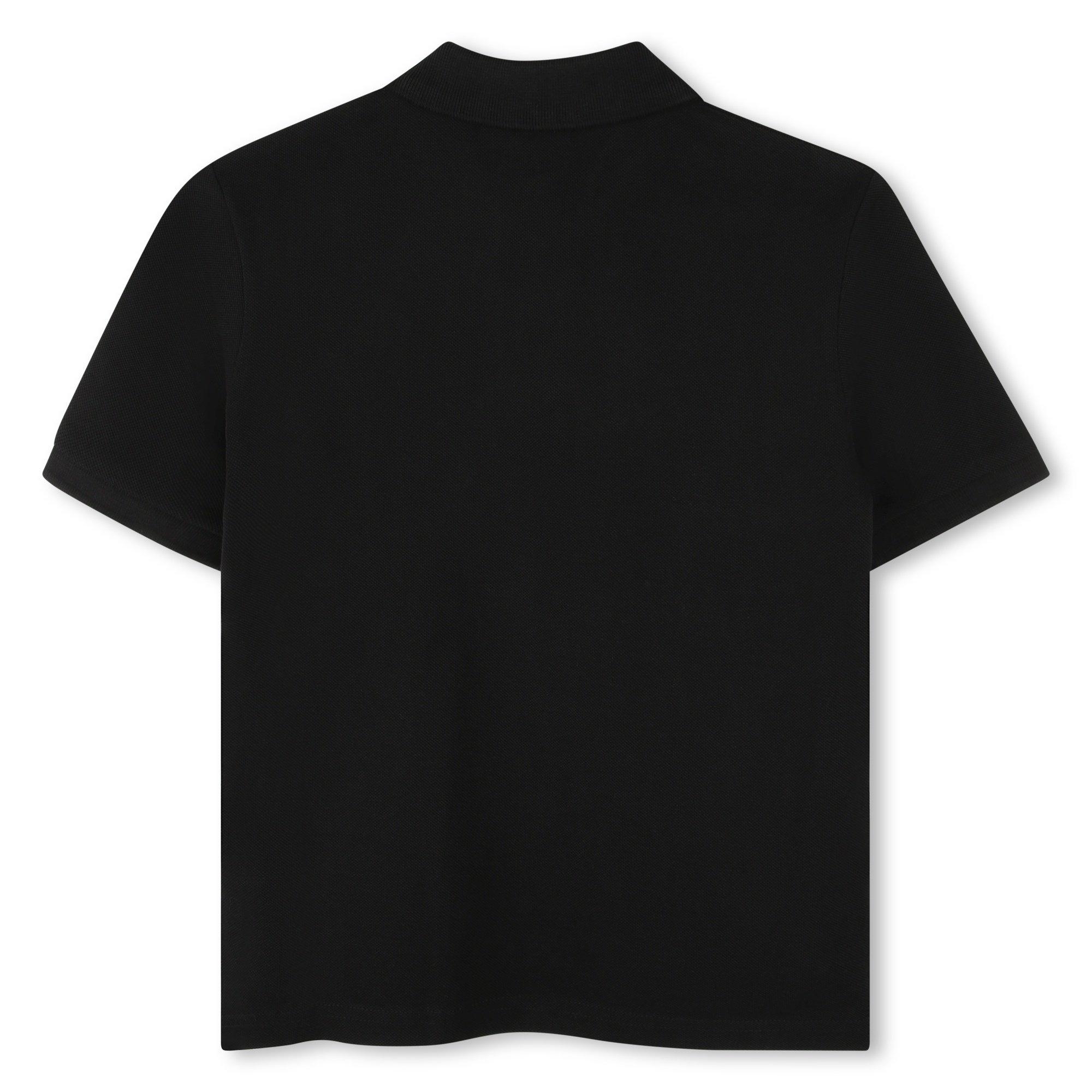 Black 09B - Boss - Kids Short-Sleeve Polo, Logo Design - 2