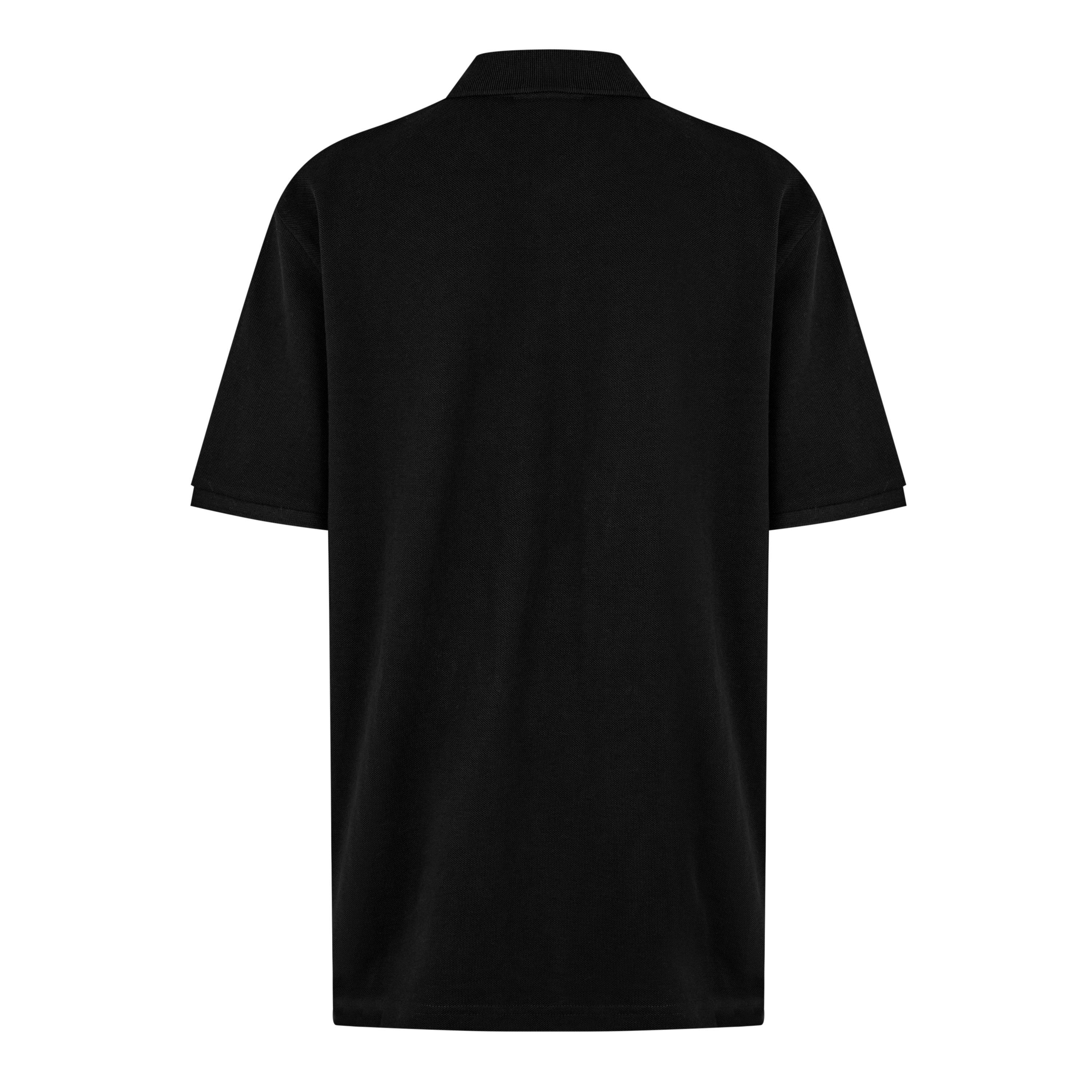Black 09B - Boss - Kids Short-Sleeve Polo, Logo Design - 3