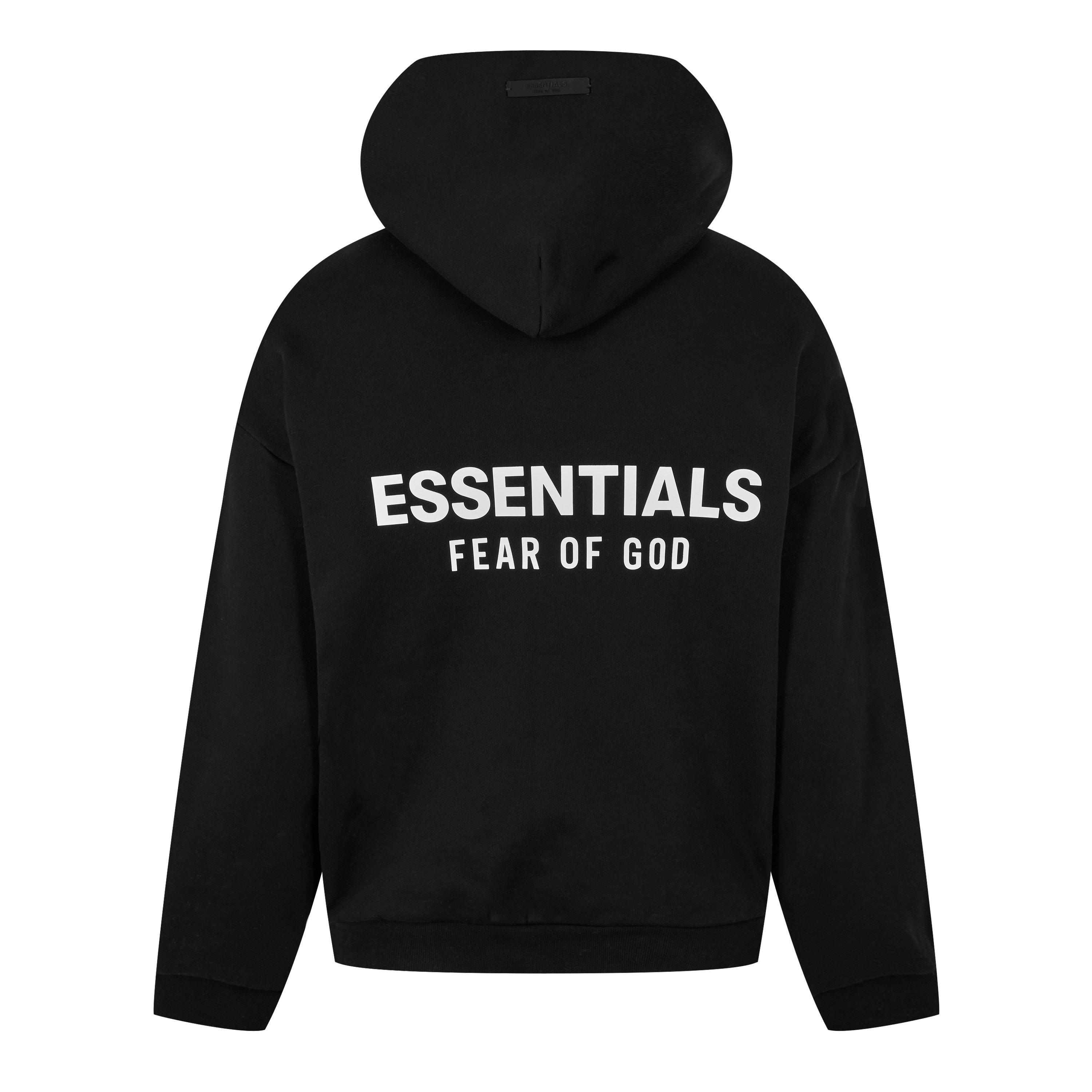 Black - Fear Of God Essentials - Logo Over The Head Hoodie - 2