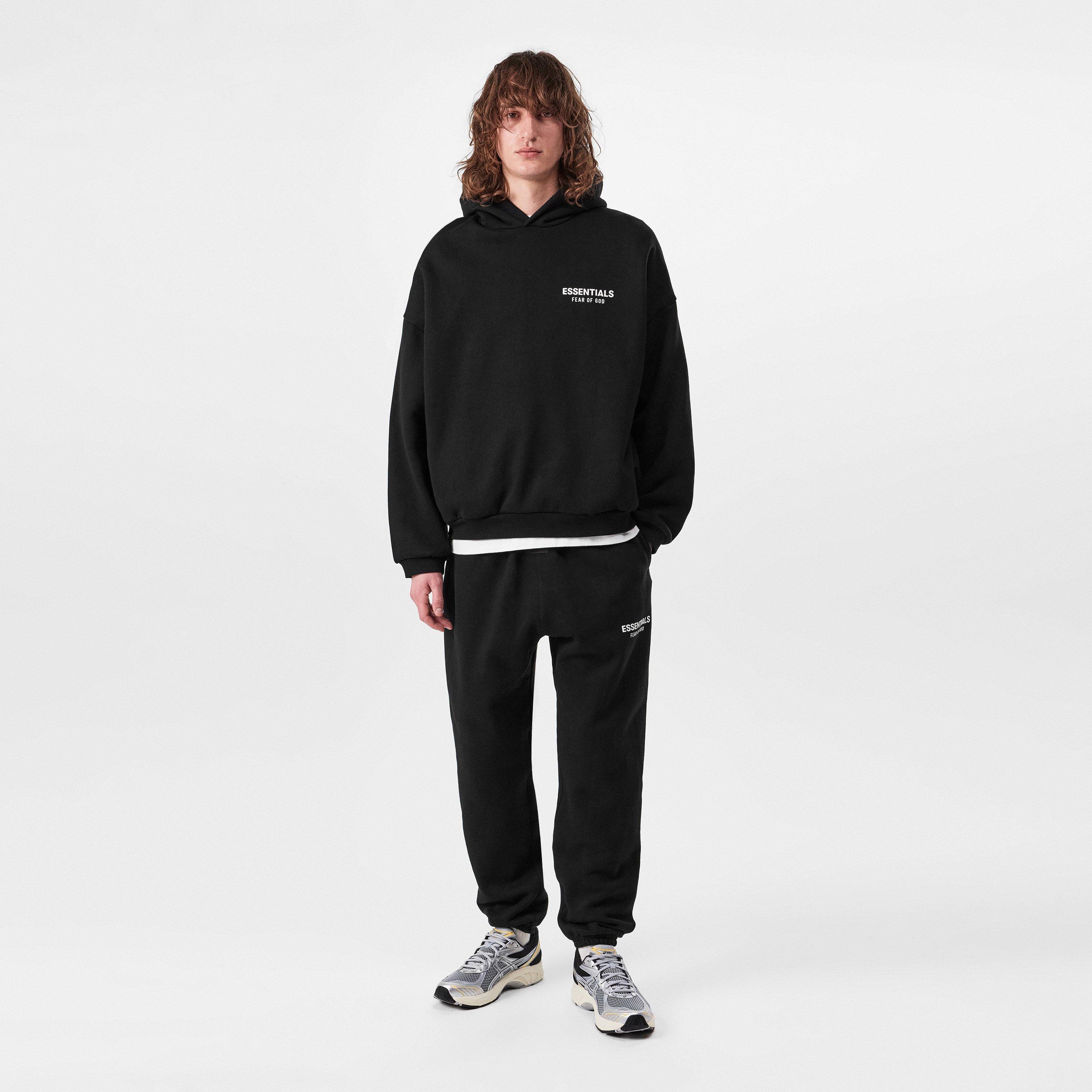 Black - Fear Of God Essentials - Logo Over The Head Hoodie - 6