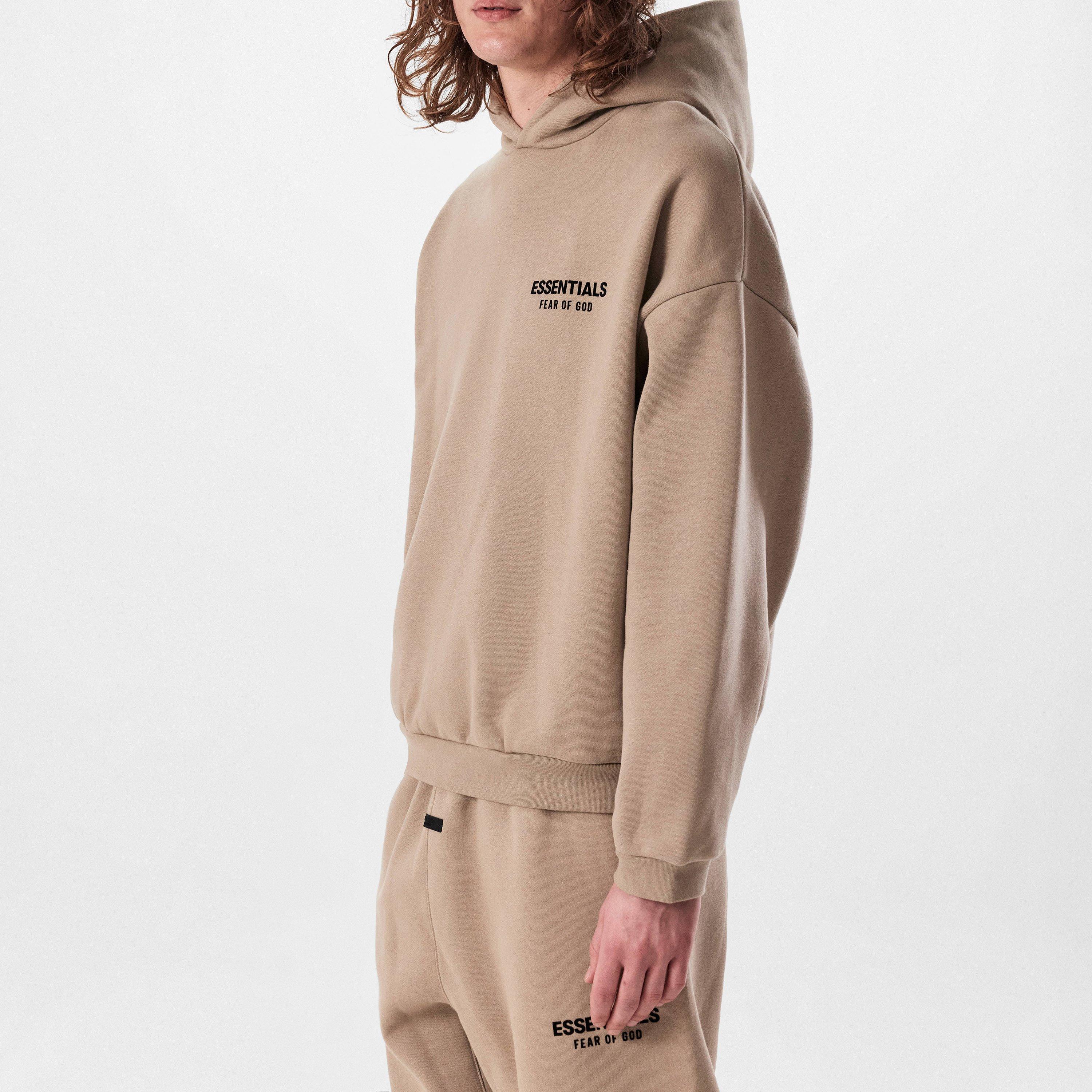 Desert Sand - Fear Of God Essentials - Logo Over The Head Hoodie - 2