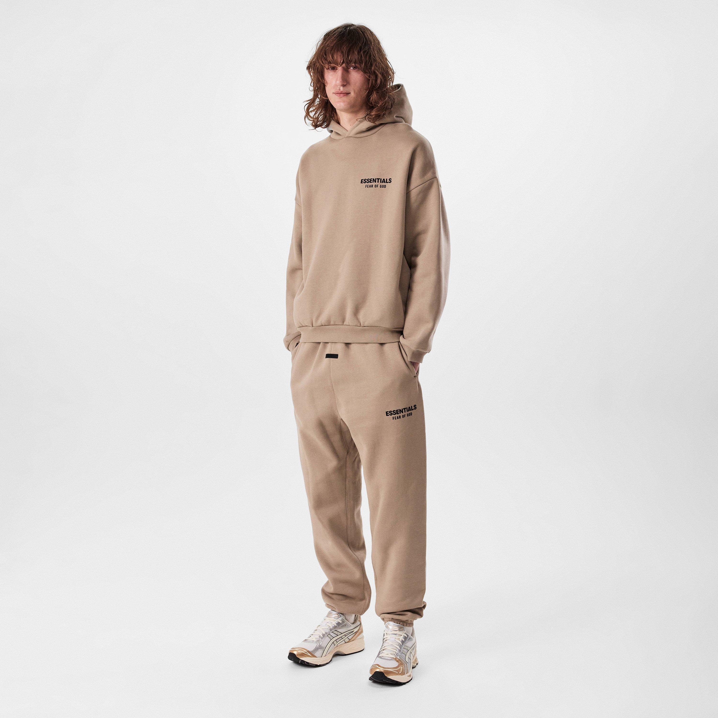 Desert Sand - Fear Of God Essentials - Logo Over The Head Hoodie - 4