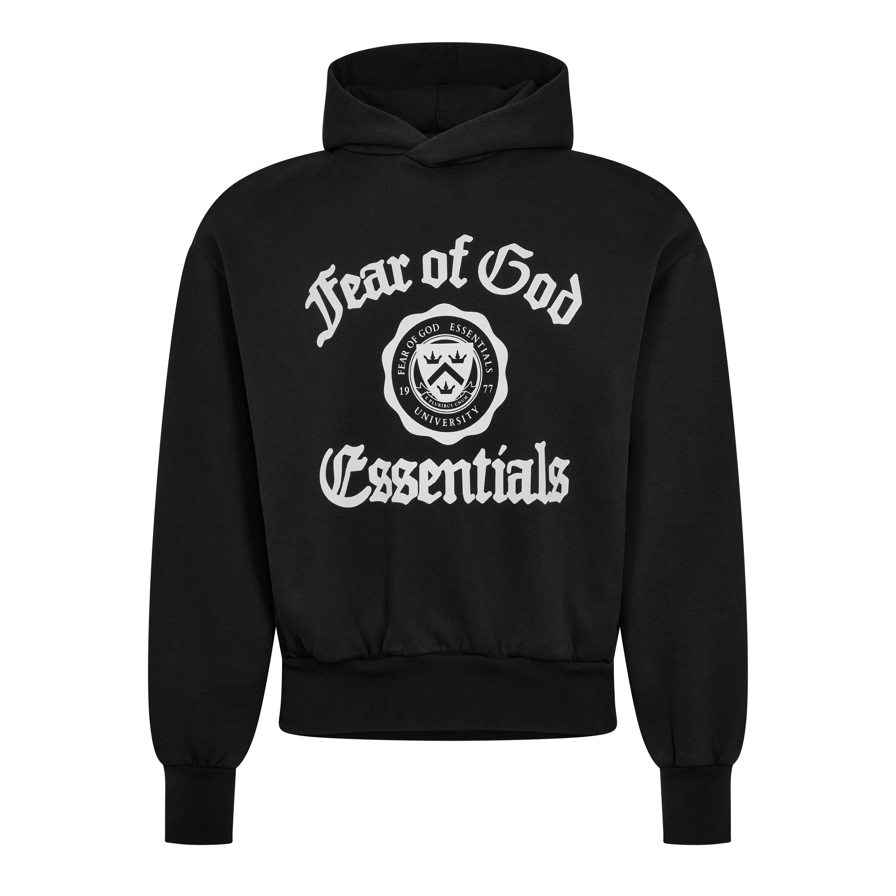 Black - Fear Of God Essentials - University Hoodie - 1