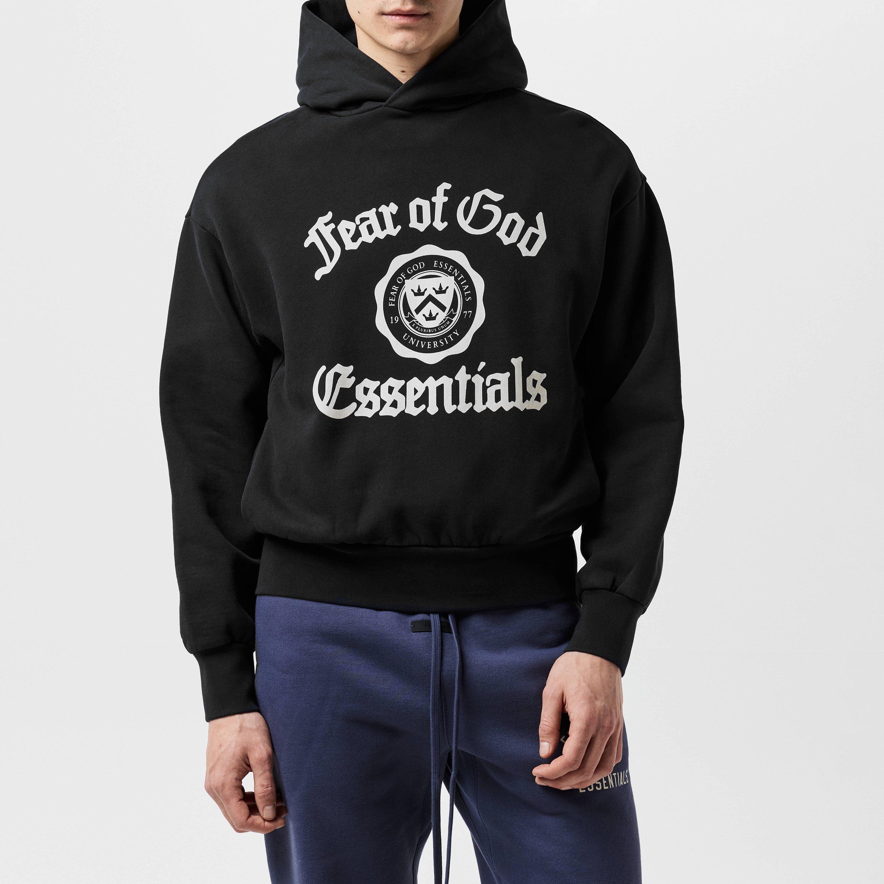 Black - Fear Of God Essentials - University Hoodie - 3