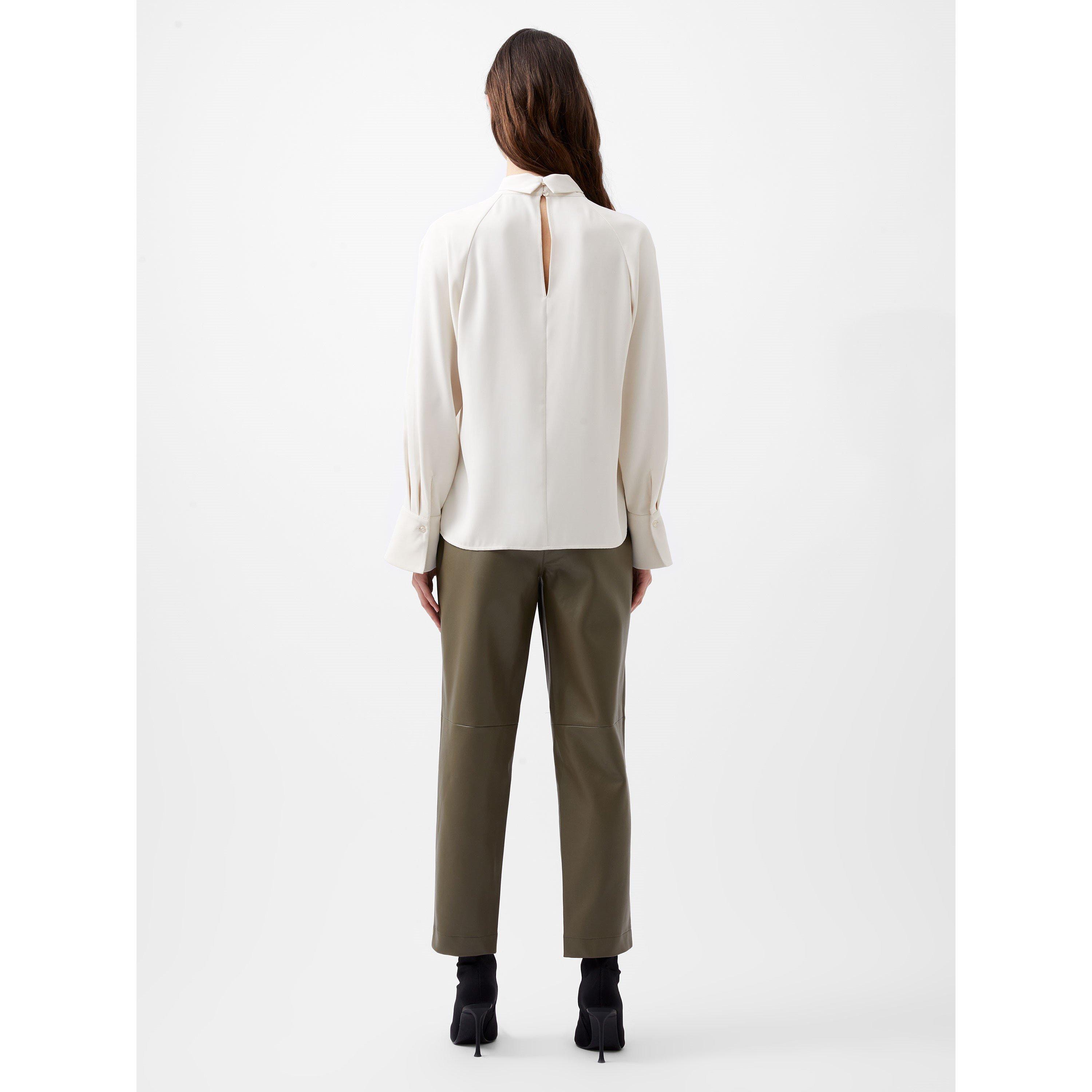 Classic Cream - French Connection - Women's Carmen Long-Sleeve Blouse - 4