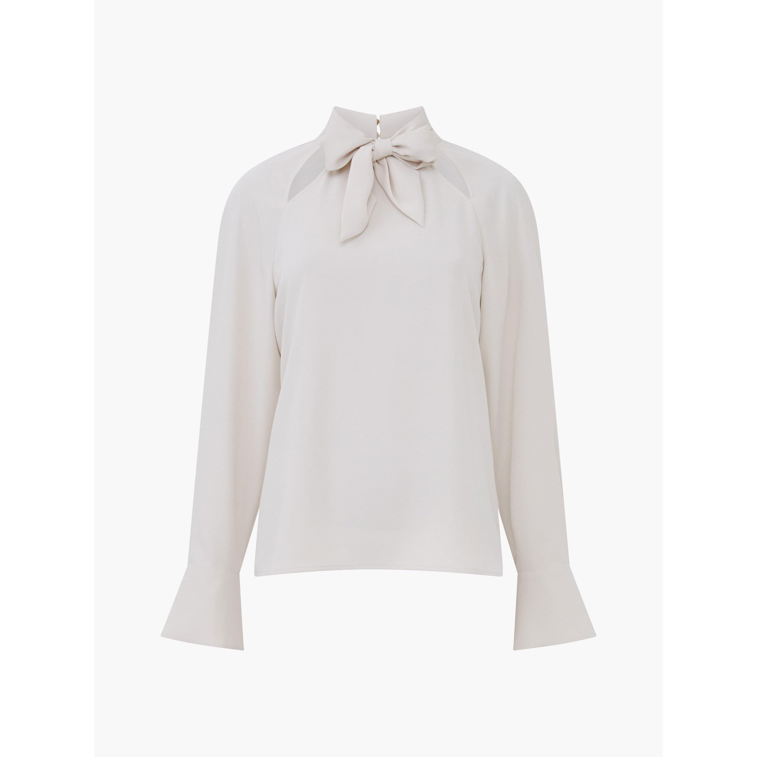 Classic Cream - French Connection - Women's Carmen Long-Sleeve Blouse - 5