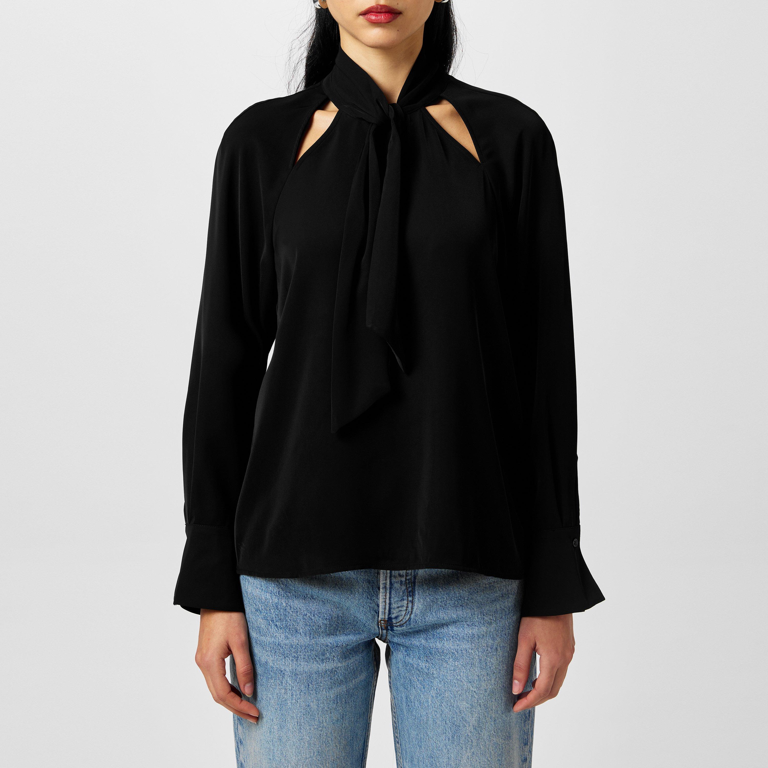 French Connection Women's Carmen Long-Sleeve Blouse - Blackout - 8 (XS)