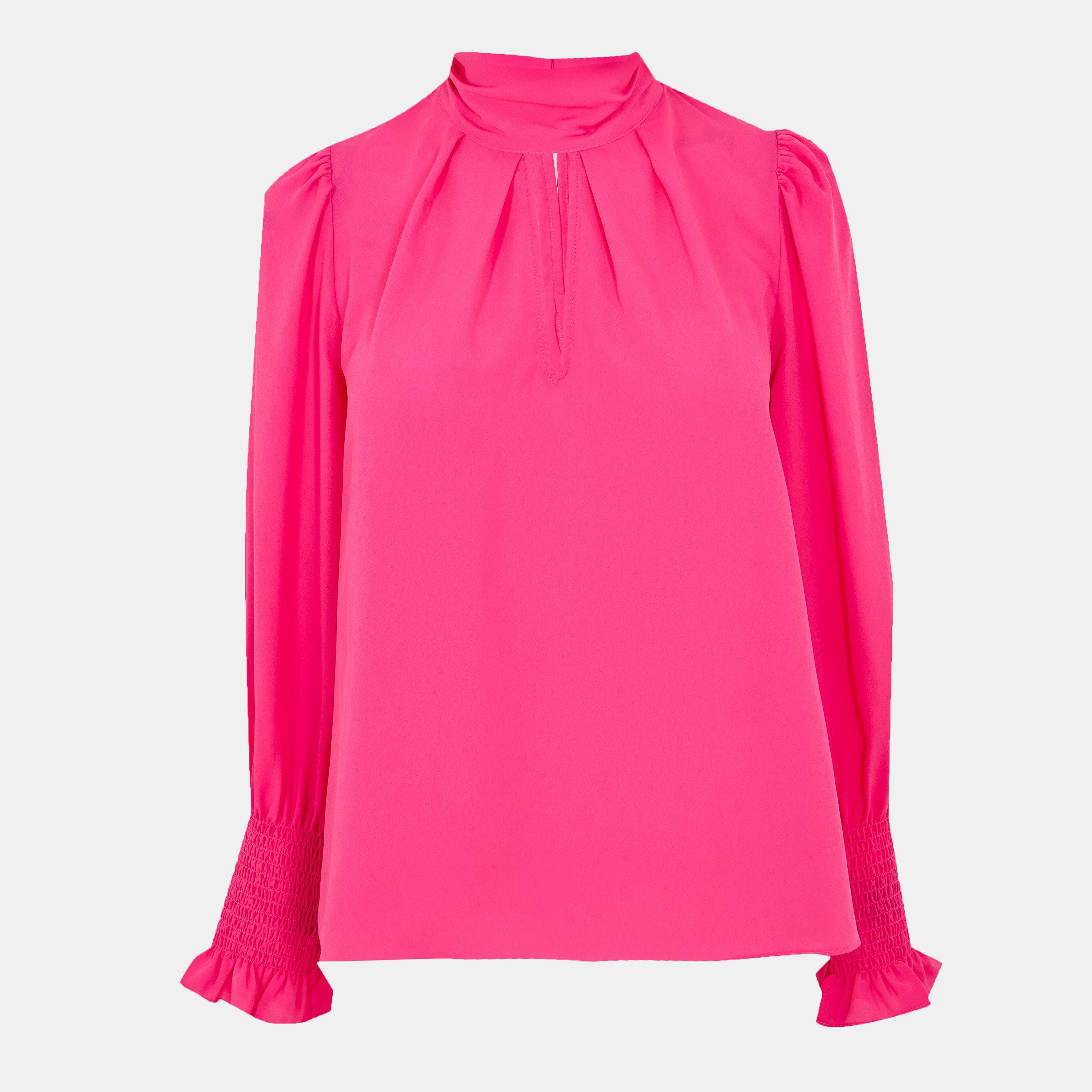 French Connection Women's Crepe Blouse - Luminous Pink - 10 (S)