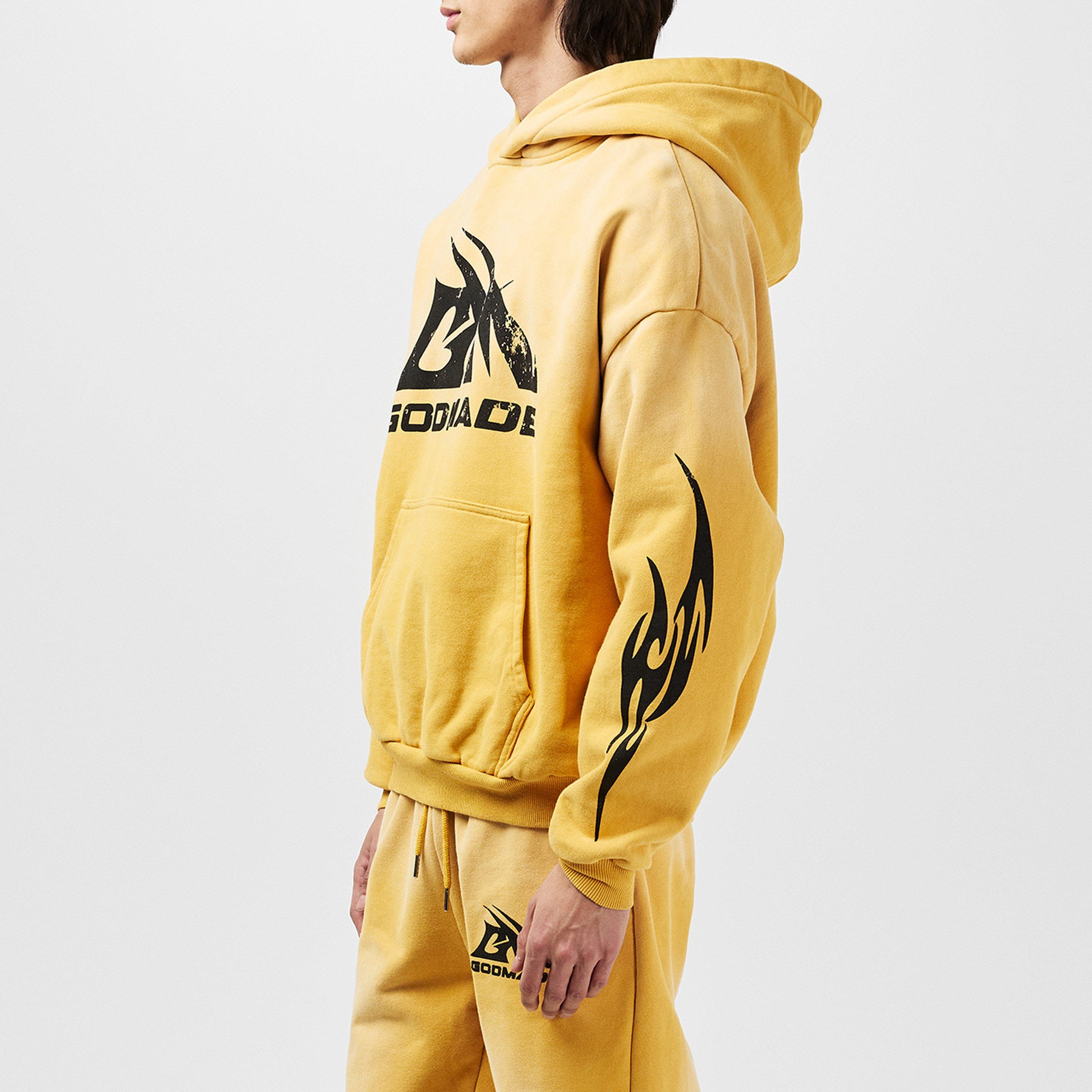 Yellow - God Made - Mens GM Logo Hoodie - 5