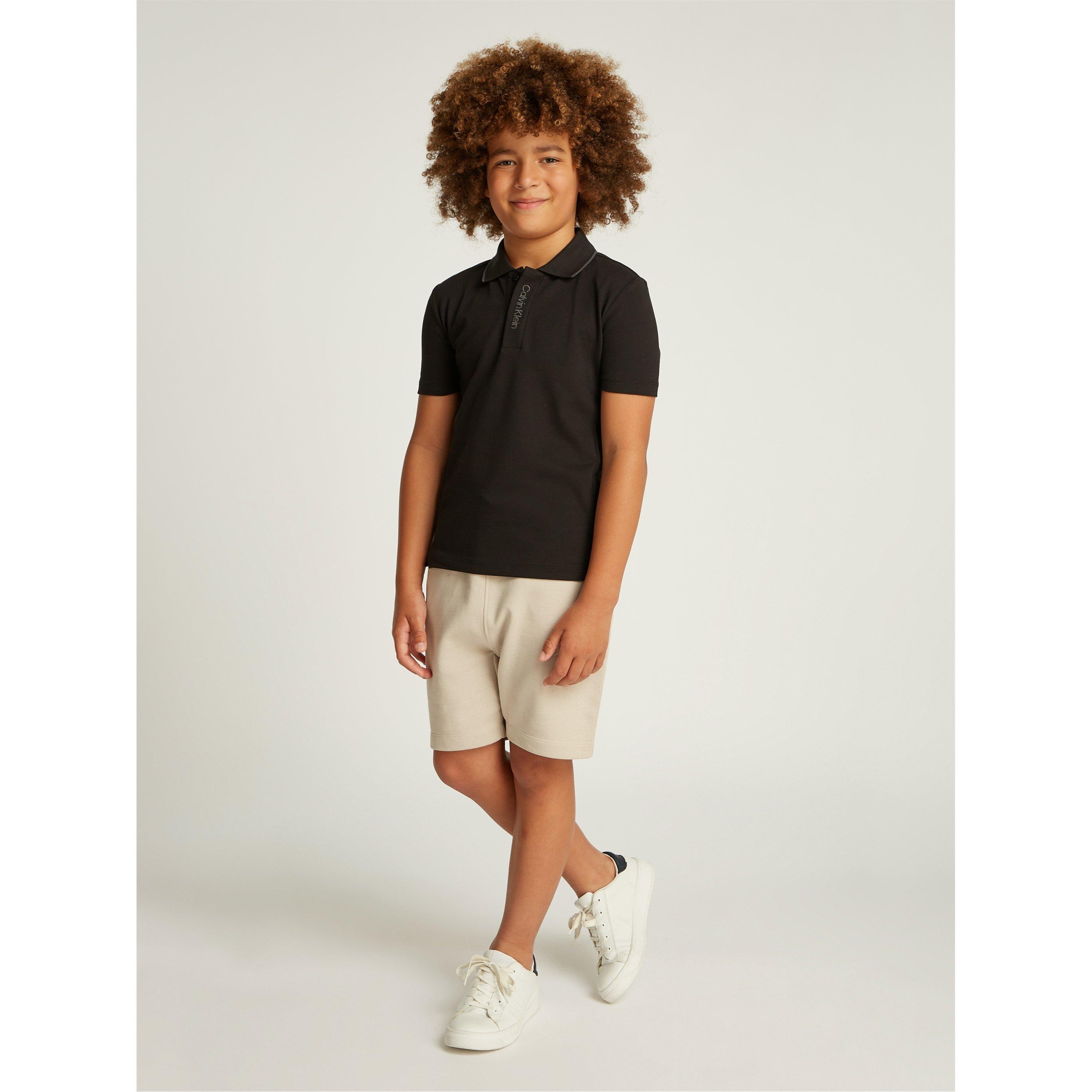 Ck Black - Calvin Klein Jeans - Kids' Embroidered Logo Short Sleeve Polo Shirt - 2