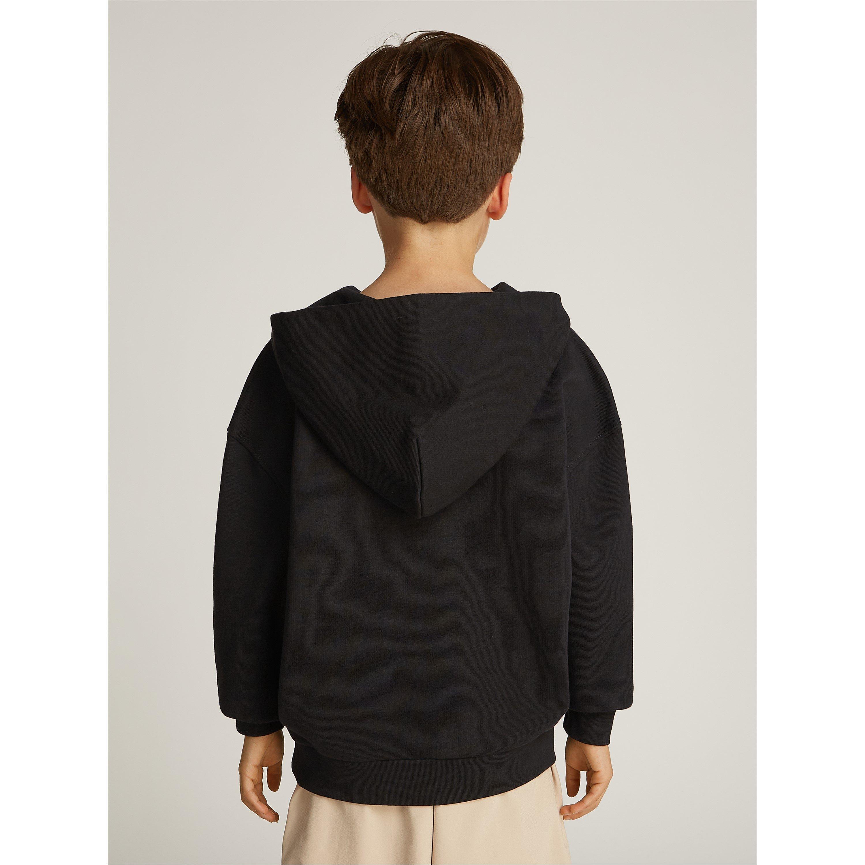 CK Black BEH - Calvin Klein Jeans - Kids' Embroidered Logo Terry Hoodie - 2
