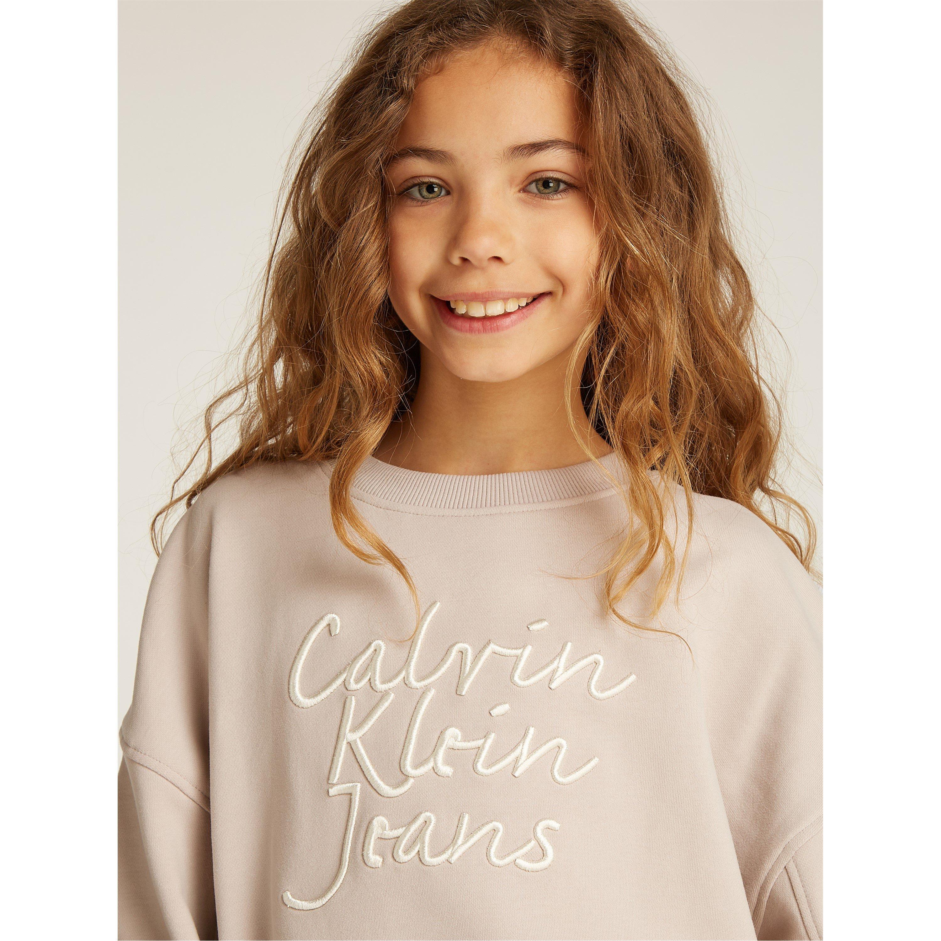 Chateau Gry PA8 - Calvin Klein Jeans - Kids' Logo Embroidered Cotton Sweatshirt - 3