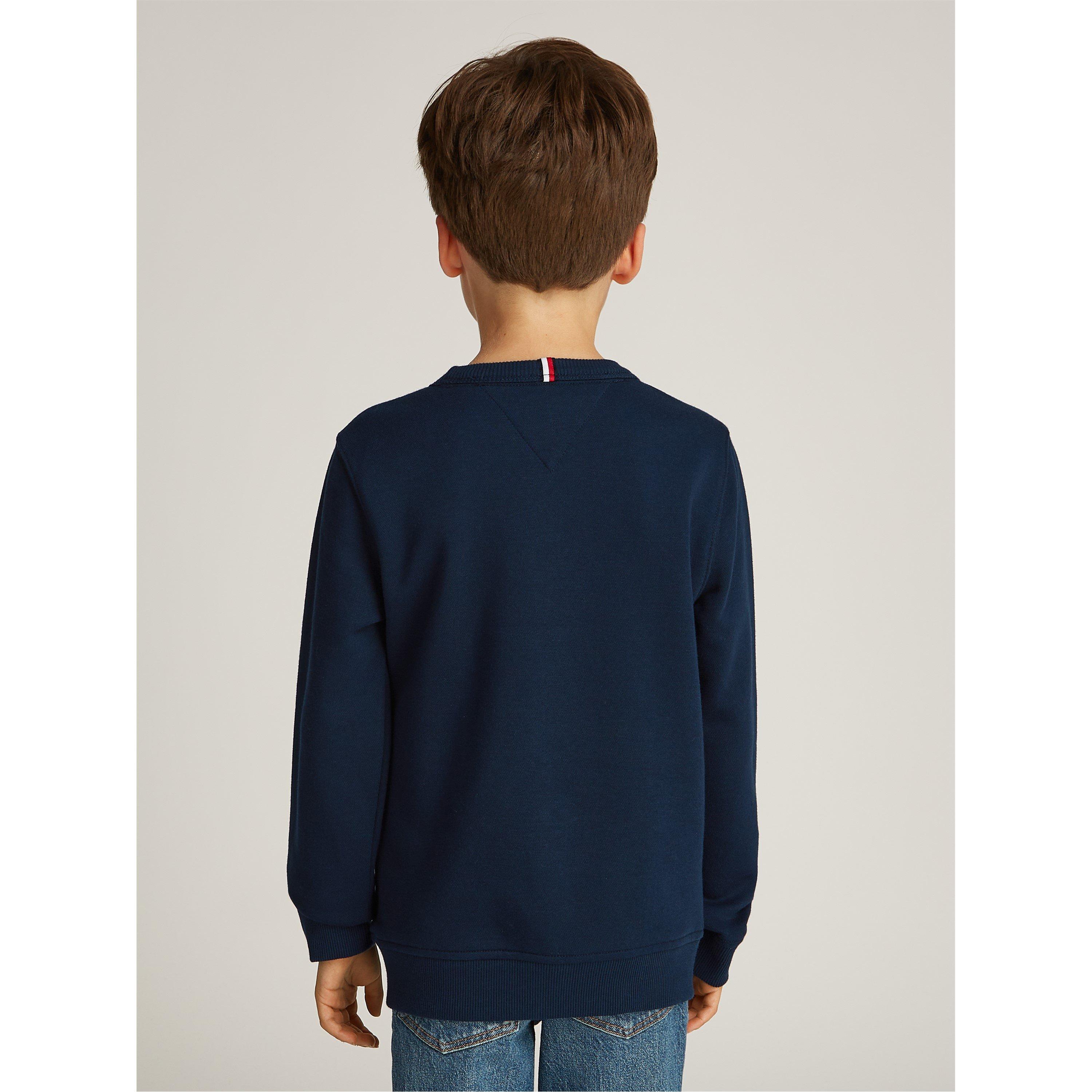 Navy C1G - Tommy Hilfiger - Kids' Monotype Label Crew Sweatshirt - 3