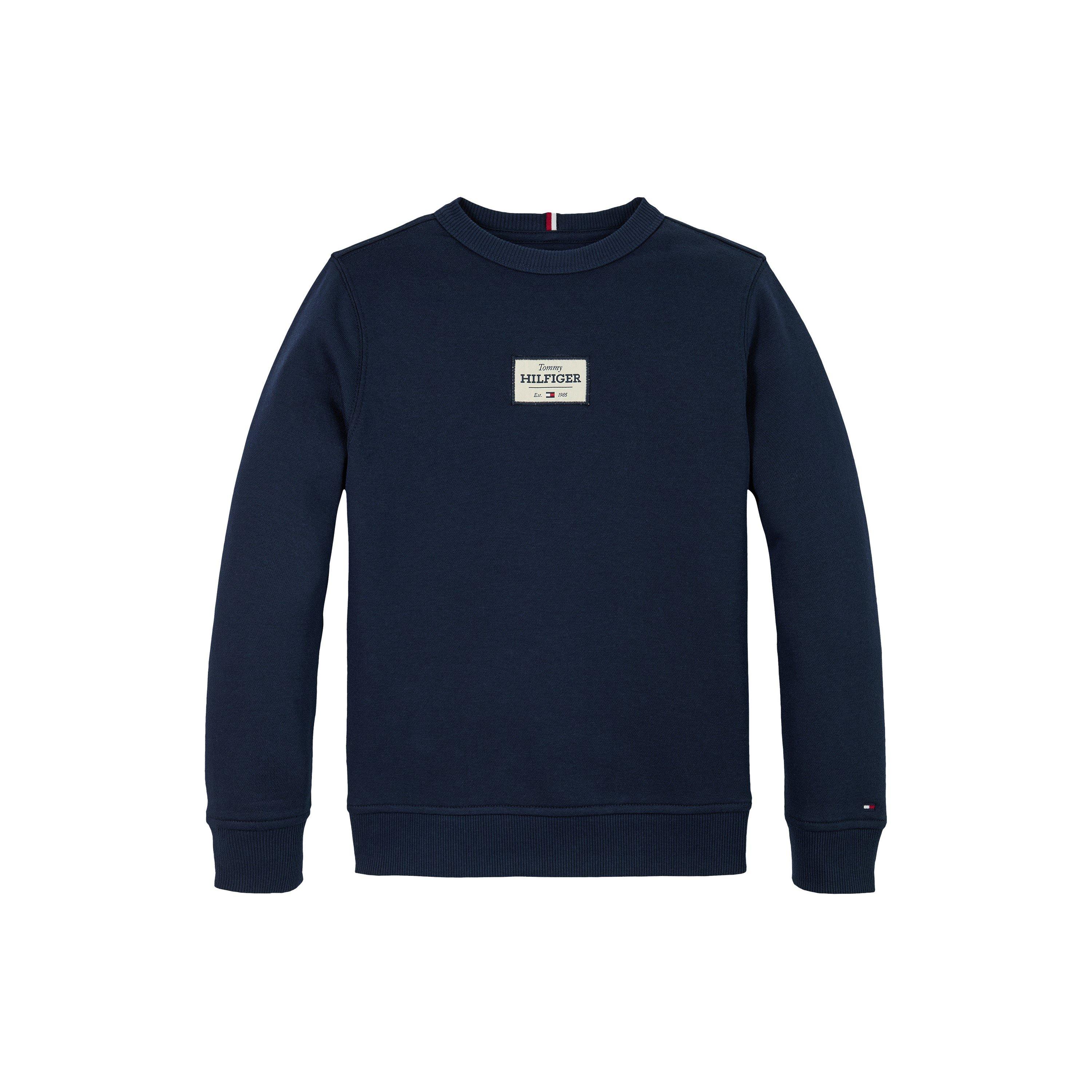 Navy C1G - Tommy Hilfiger - Kids' Monotype Label Crew Sweatshirt - 4