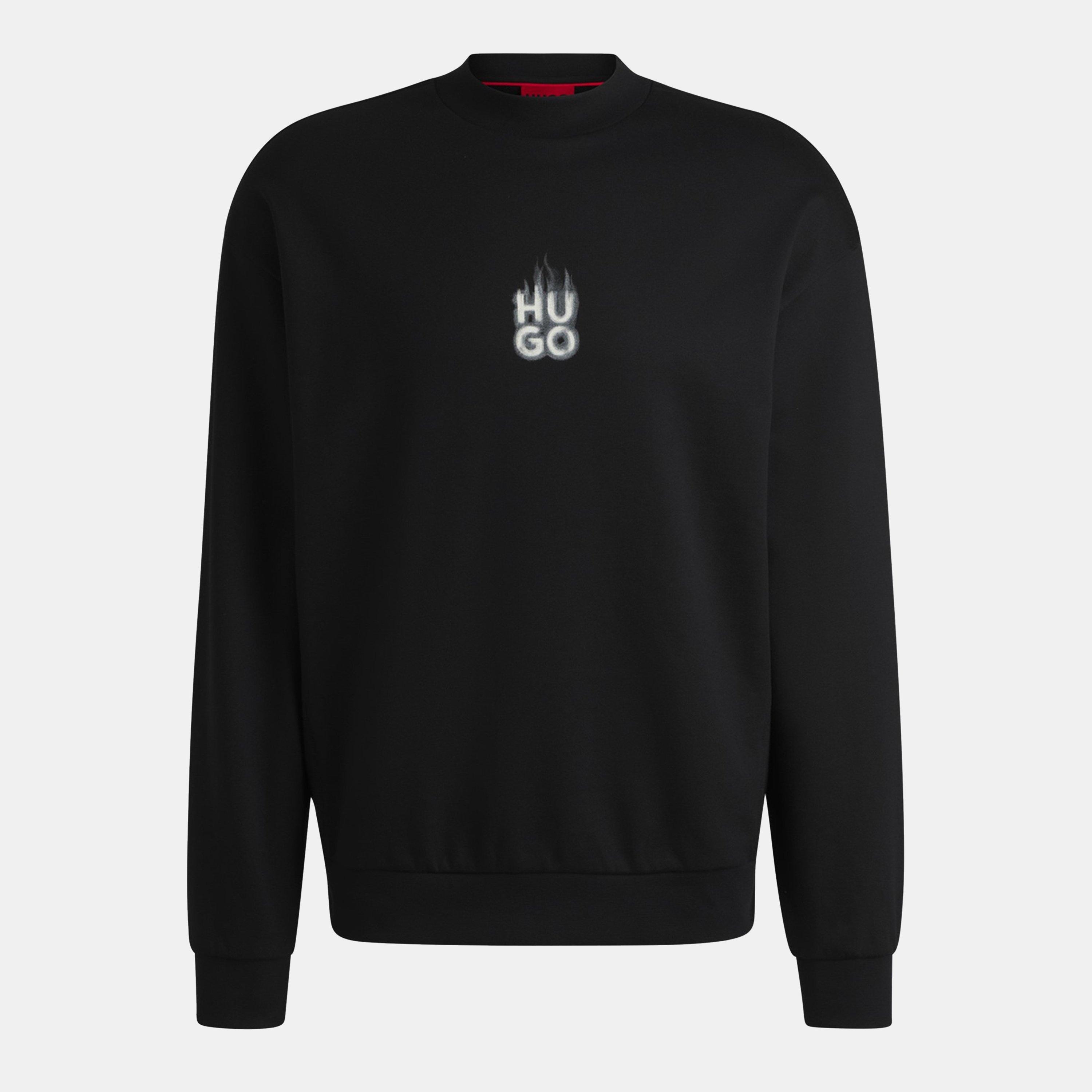 Black 001 - Hugo - Men's Durungu Red Crew Sweatshirt - 1
