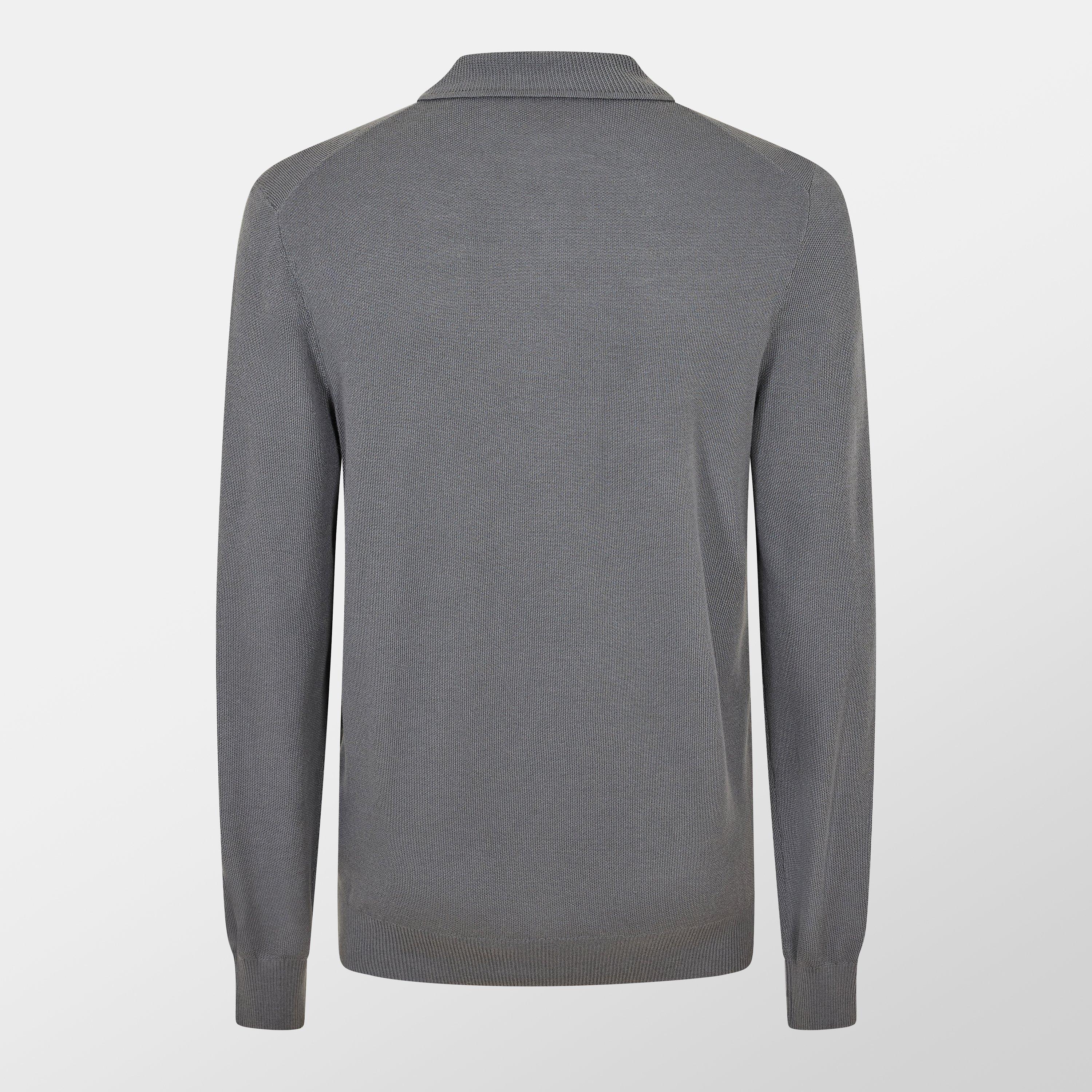 Open Grey 086 - Hugo - Men's Long-Sleeve Polo Shirt - 2