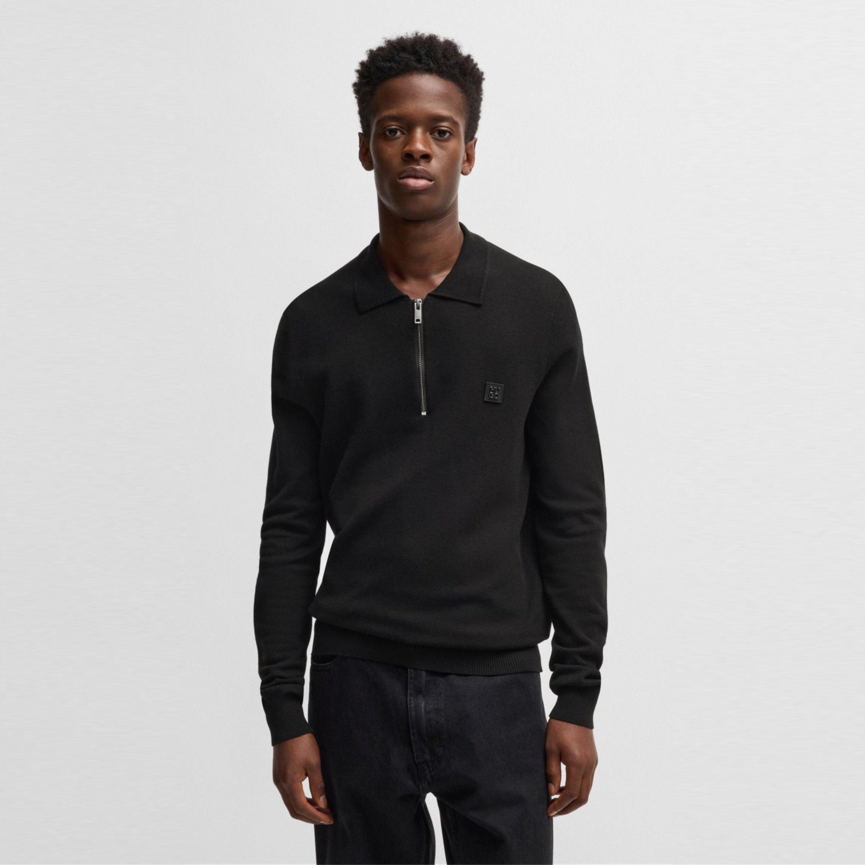 Black 001 - Hugo - Men's Long-Sleeve Polo Shirt - 2