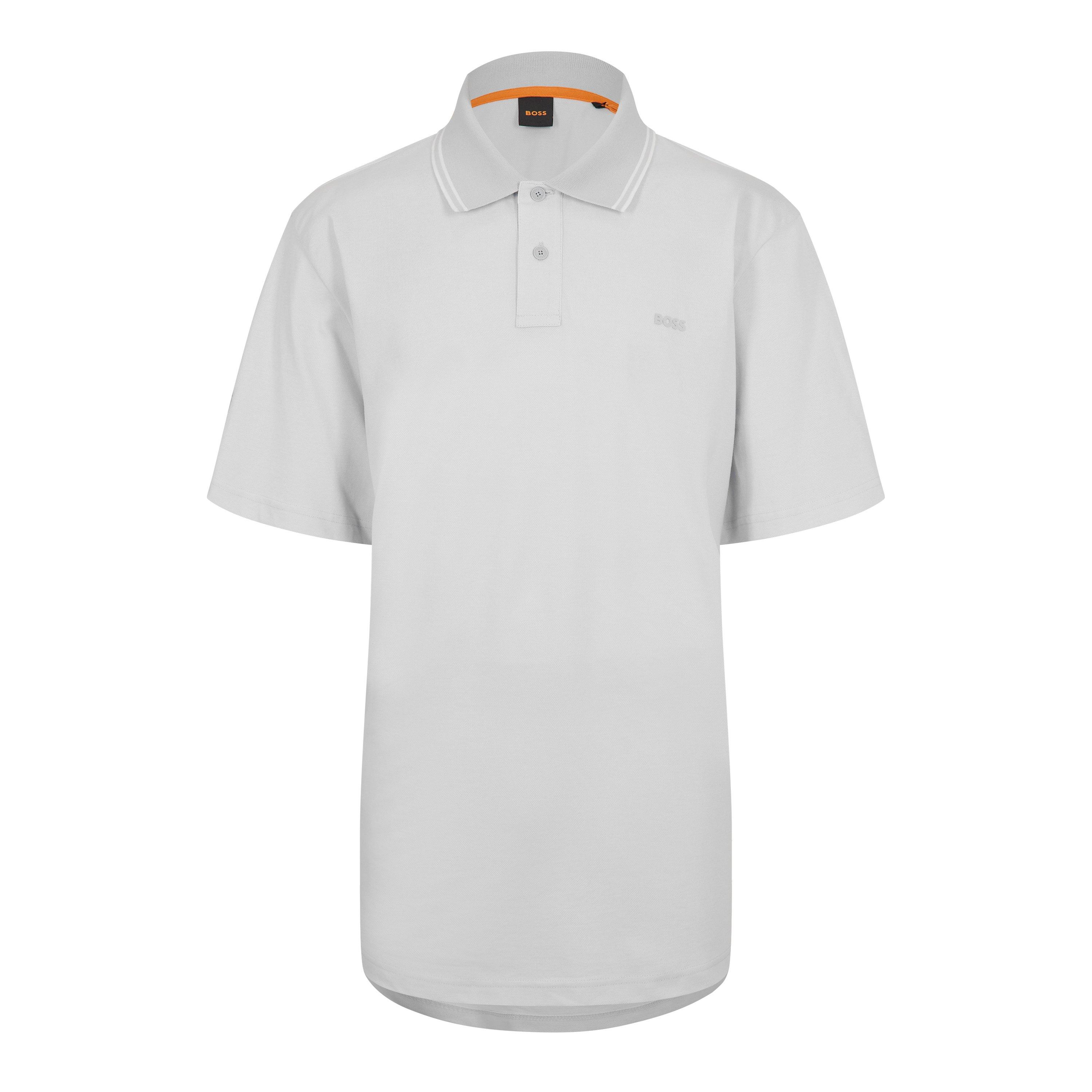 Boss Men's Peoxfordnew Short-Sleeve Polo Shirt - Pastel Grey - 3XL