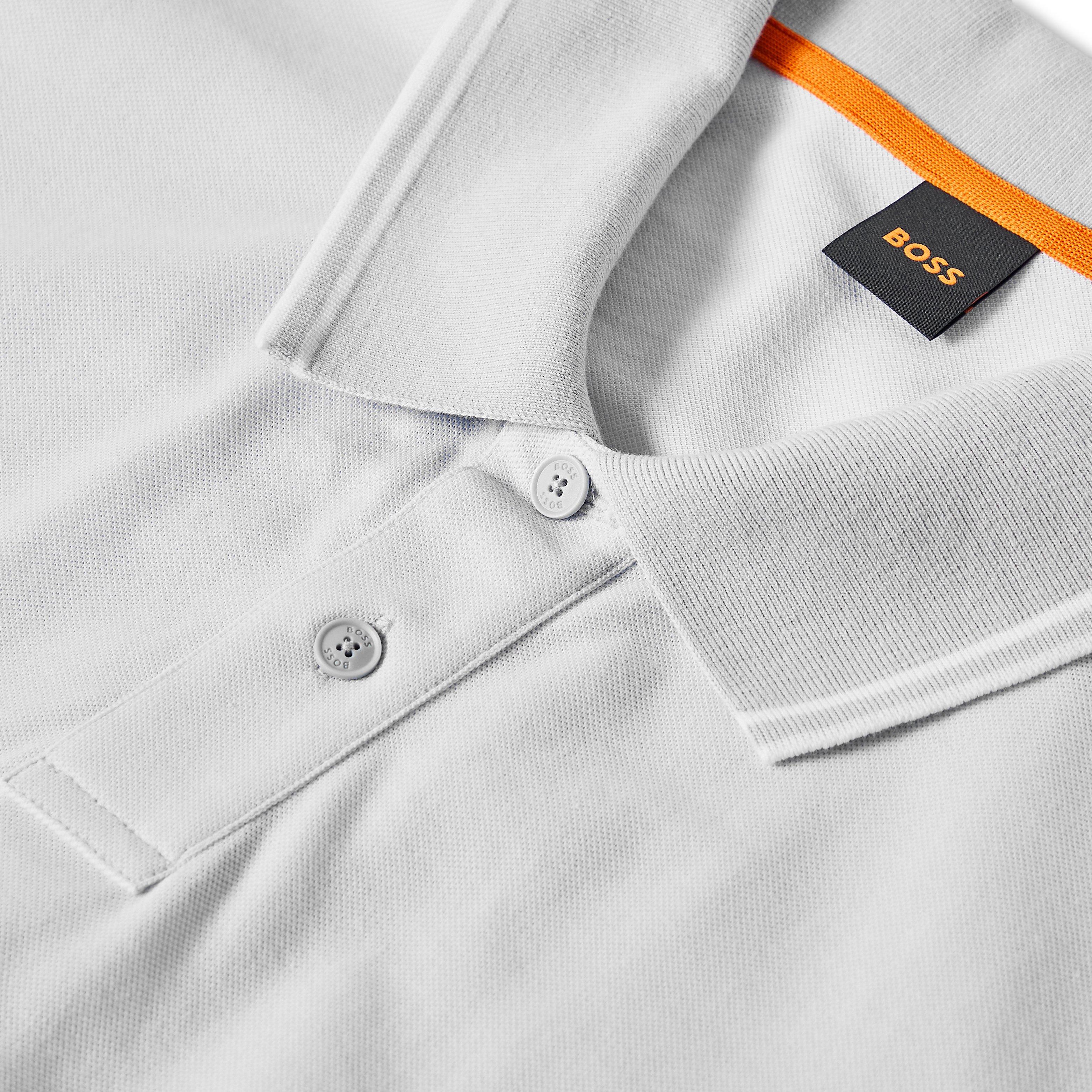 Pastel Grey - Boss - Mens BOSS ORANGE Short Sleeve Polo Shirt (Peoxfordnew) - 3