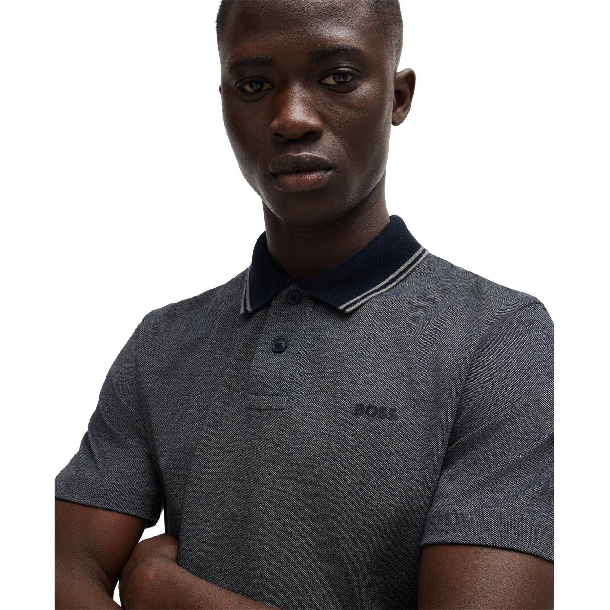 Dark Blue 404 - Boss - Men's Peoxfordnew Short-Sleeve Polo Shirt - 6