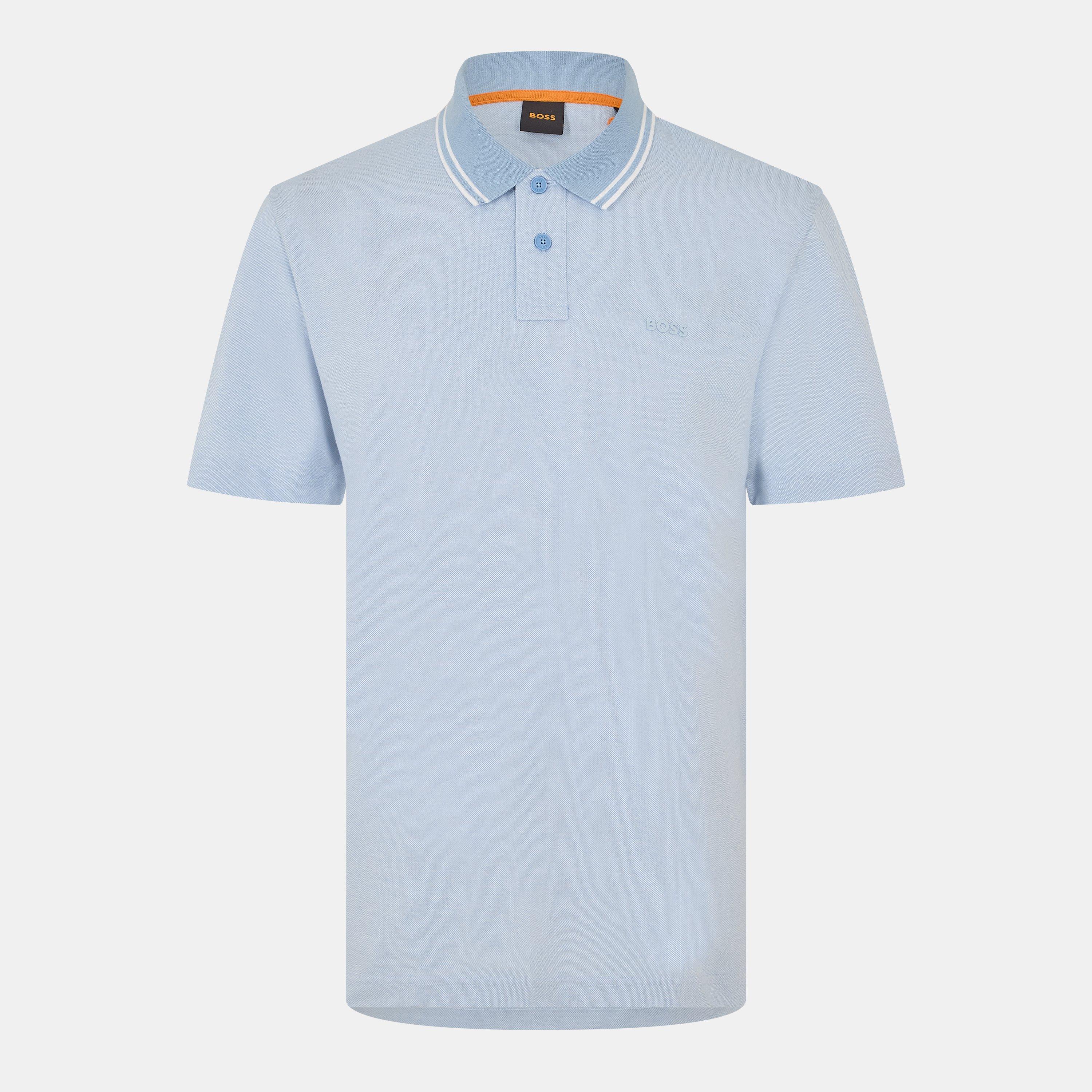 Boss Men's Peoxfordnew Short-Sleeve Polo Shirt - Open Blue - 3XL