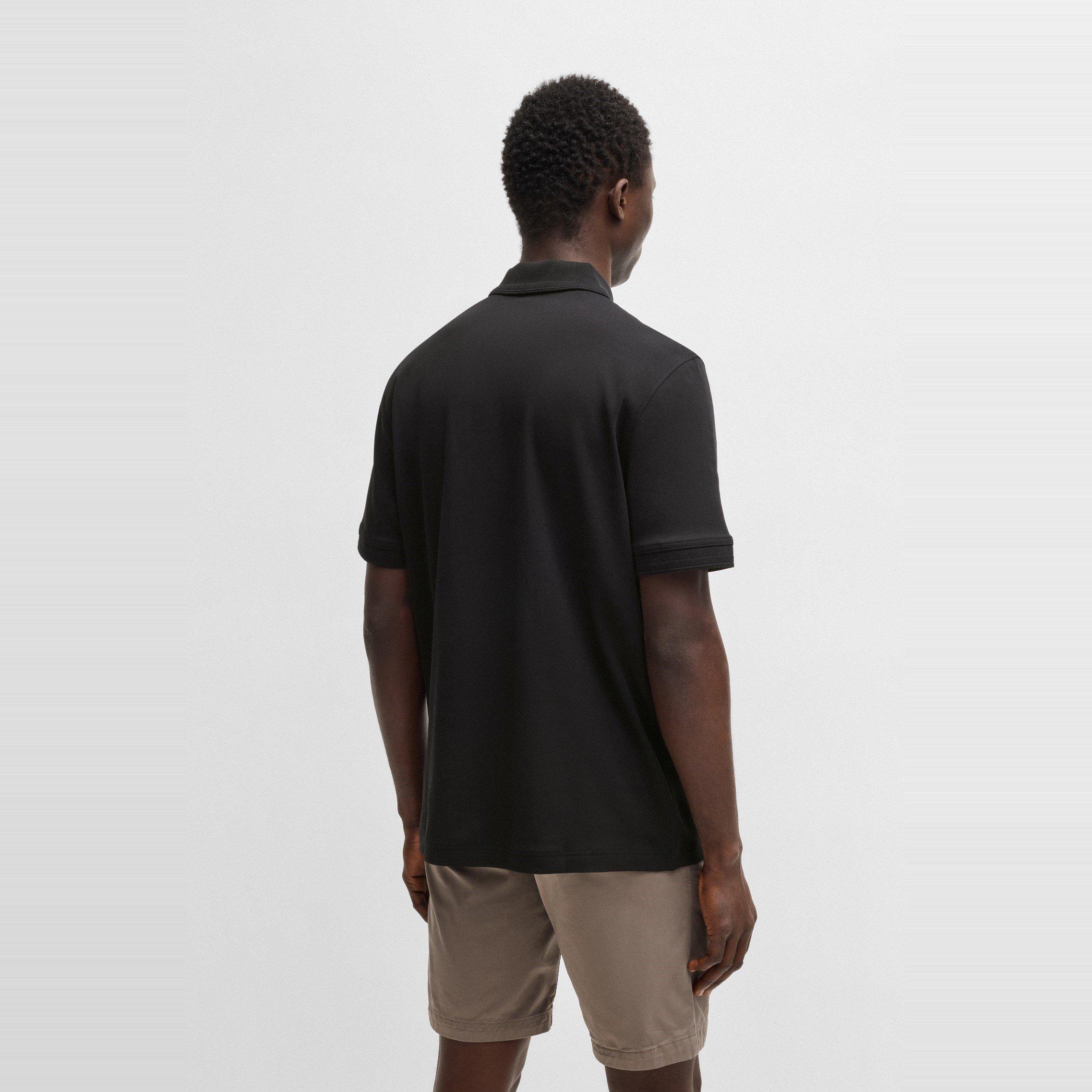 Black 001 - Boss - Men's PeInterlock Short-Sleeve Polo Shirt - 3