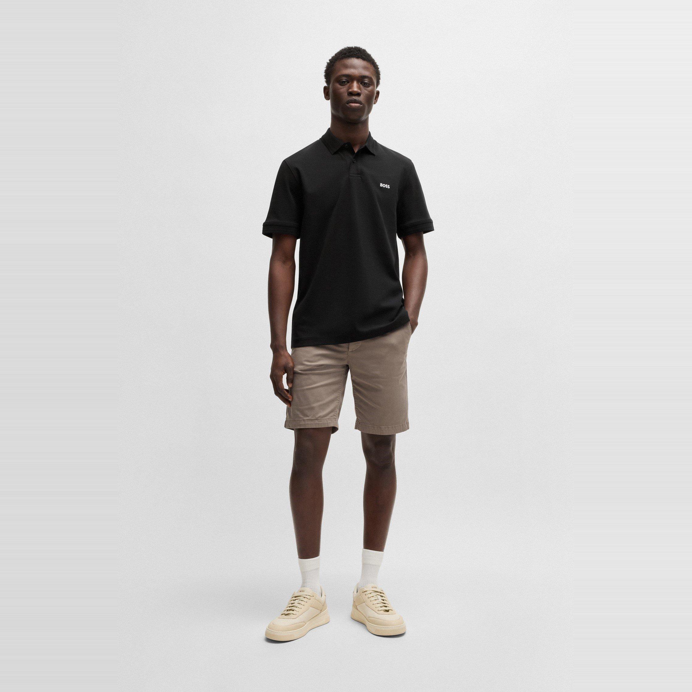 Black 001 - Boss - Men's PeInterlock Short-Sleeve Polo Shirt - 5